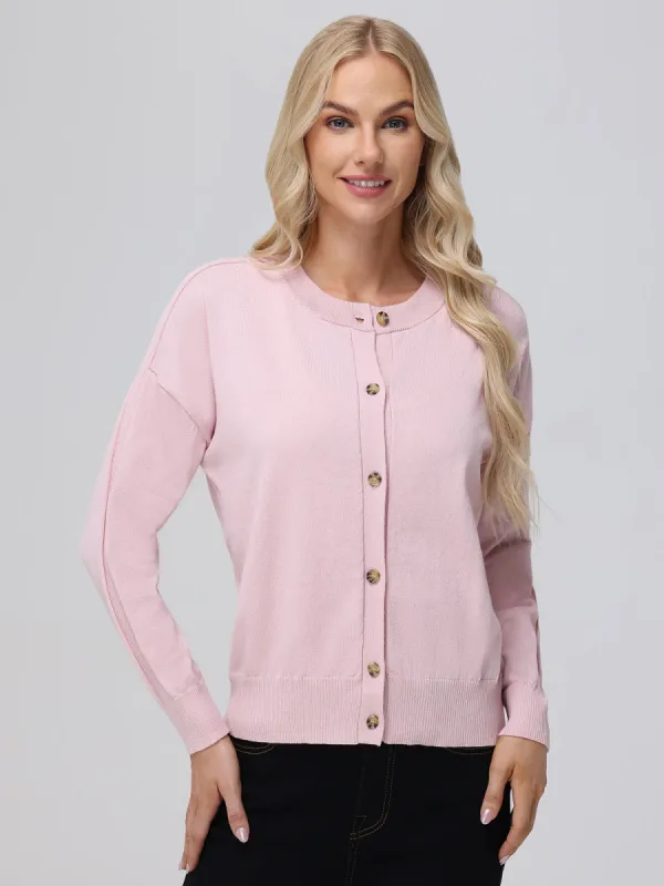 Crewneck Button Front Cardigan sold by 89th & Madison