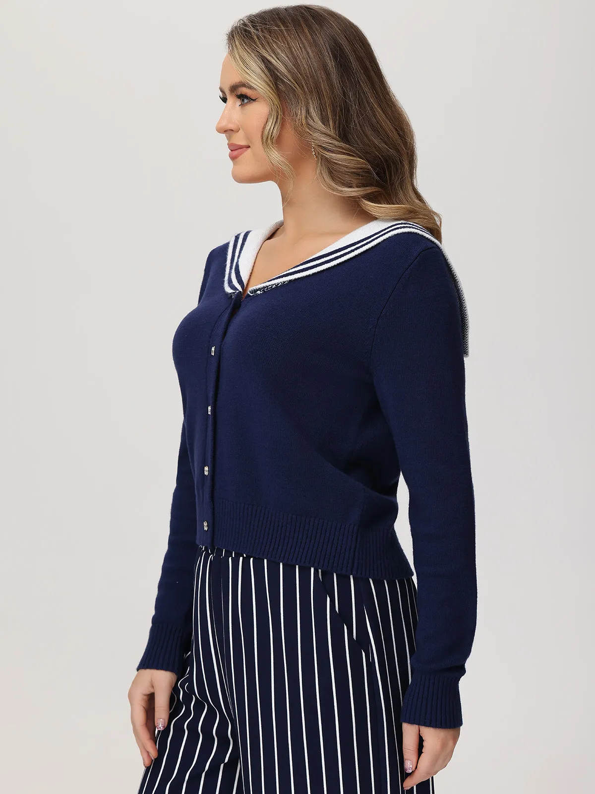 Sailor Collar Cardigan sold by 89th & Madison product image thumbnail 5