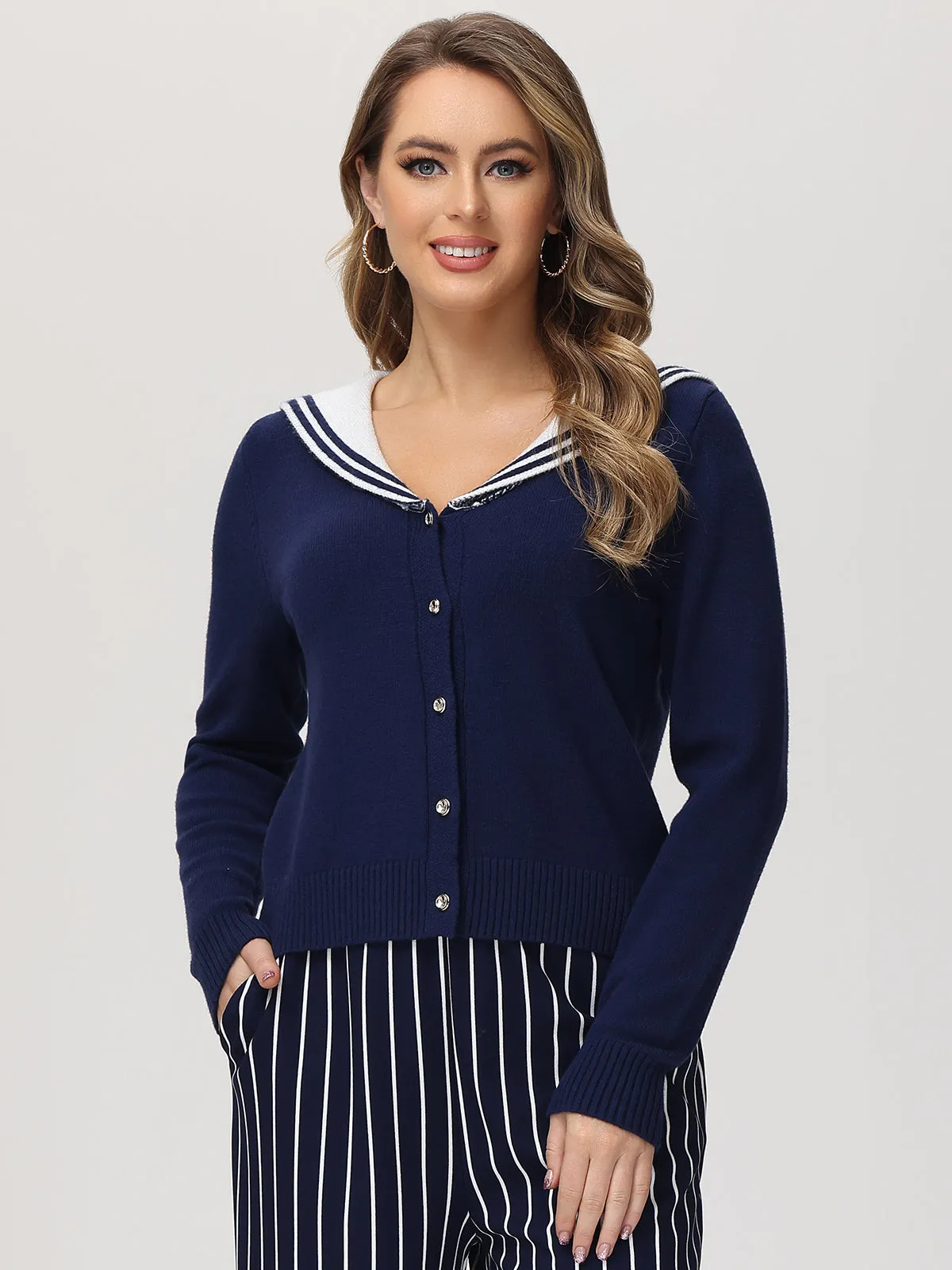 Sailor Collar Cardigan sold by 89th & Madison product image thumbnail 2