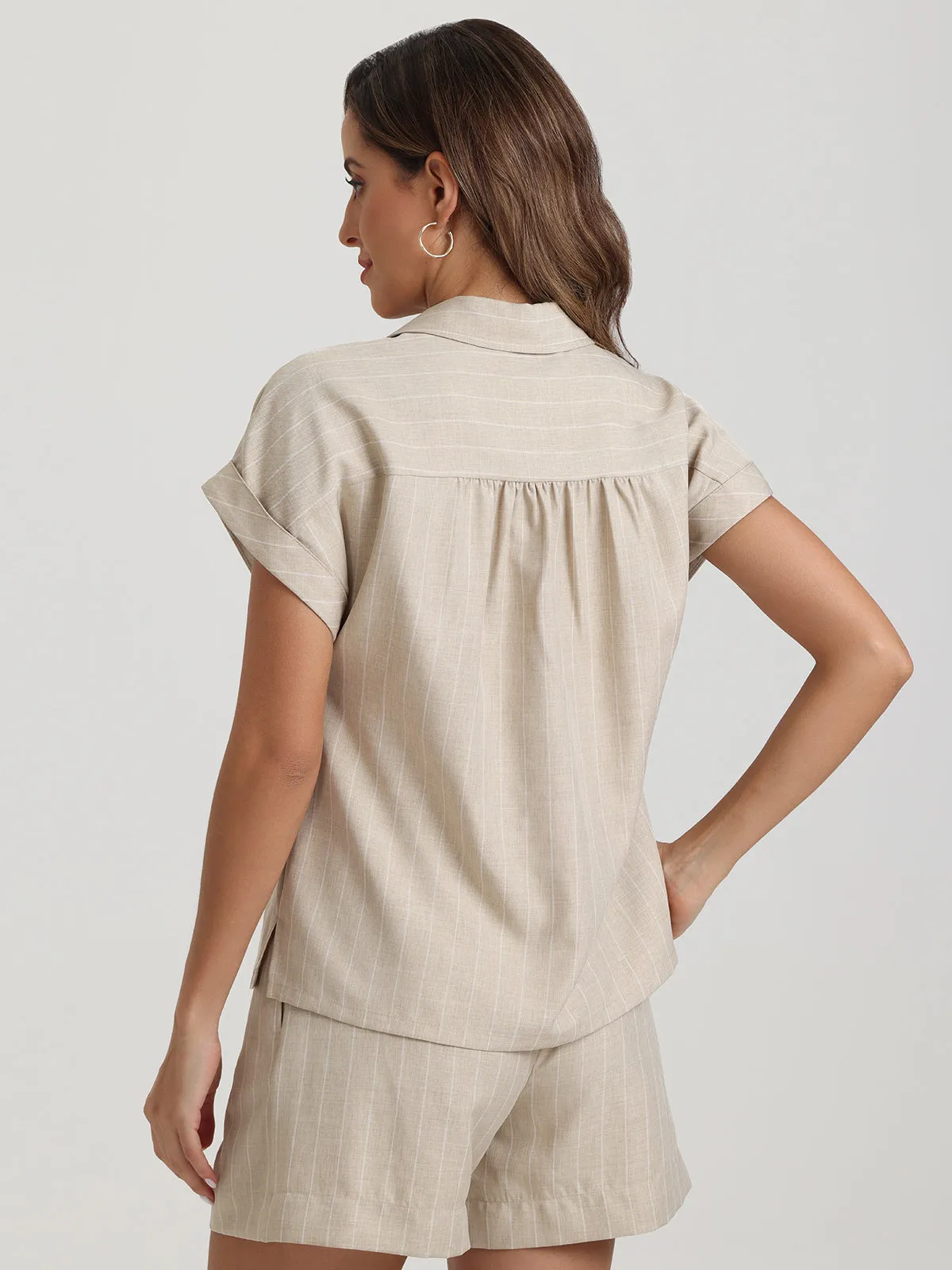 Stripe Collared Blouse sold by 89th & Madison product image thumbnail 2