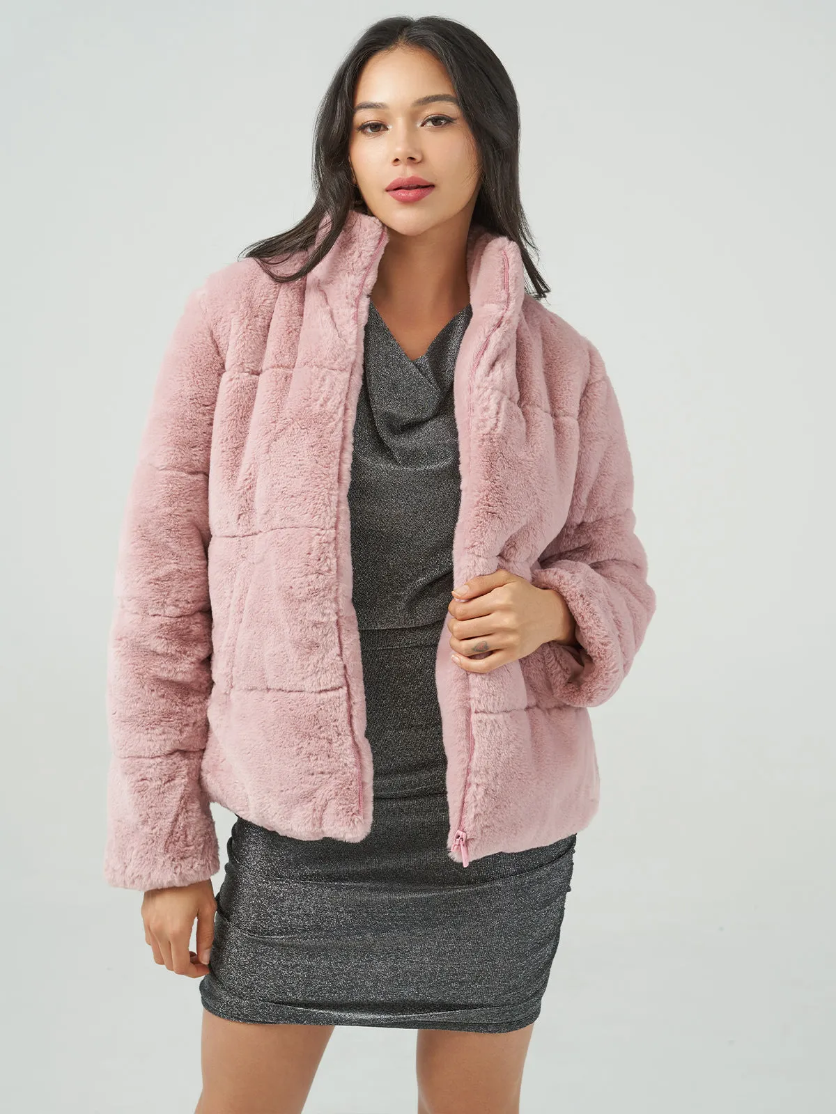 Faux Fur Zip Jacket sold by 89th & Madison