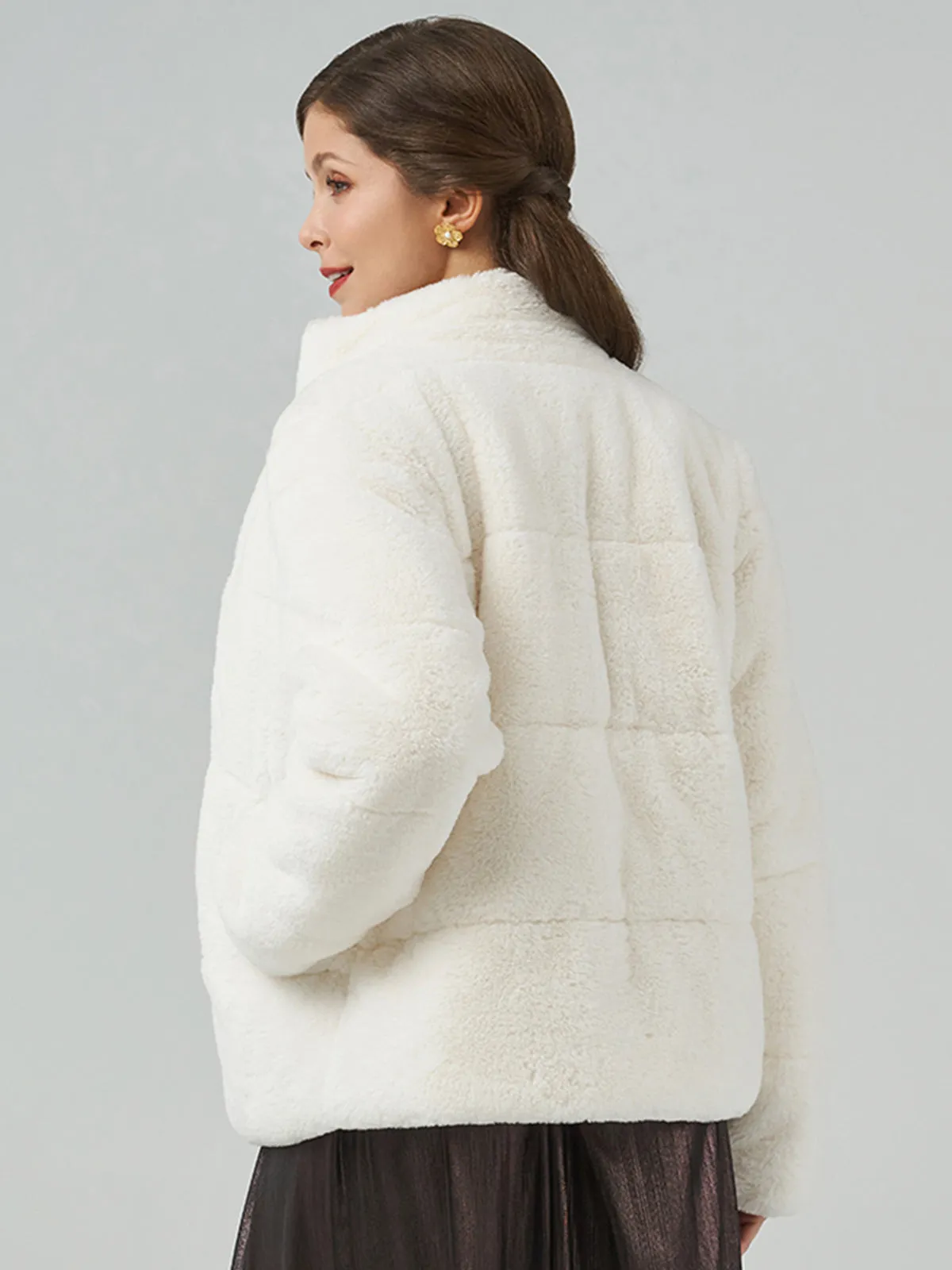Faux Fur Zip Jacket sold by 89th & Madison product image thumbnail 5