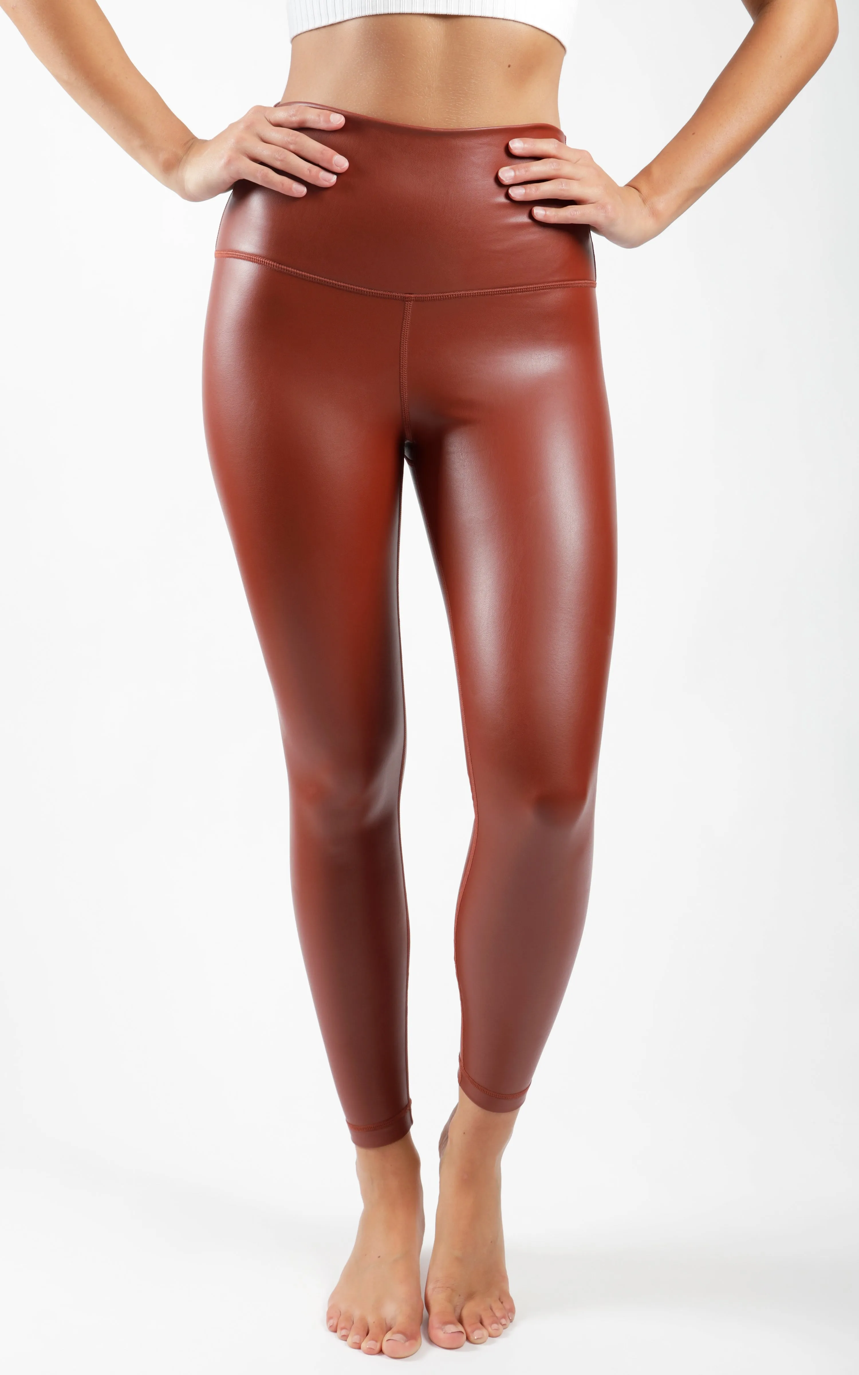 Faux Leather Super High Waist 7/8 Ankle sold by 90 Degree By Reflex product image thumbnail 5