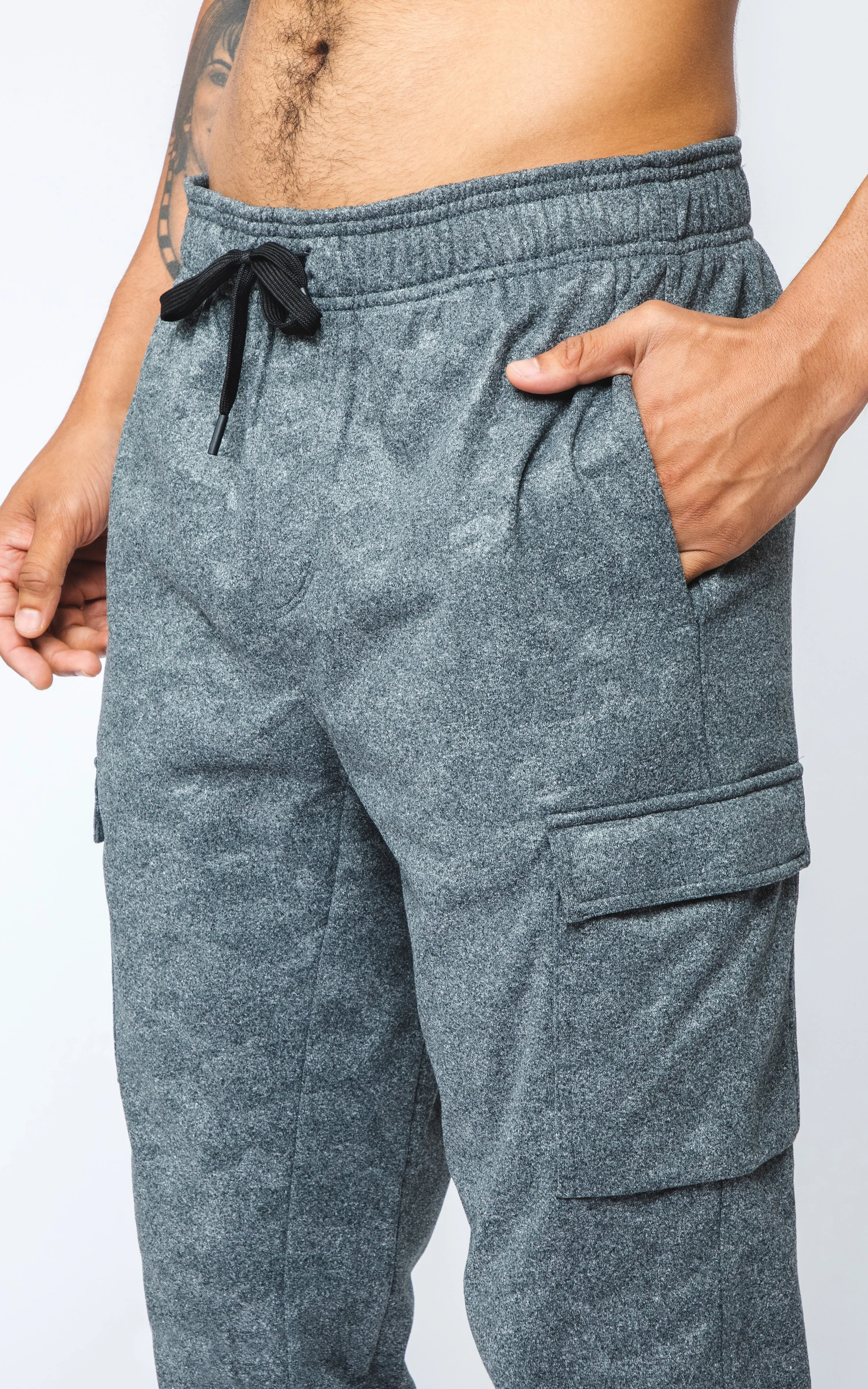 Mens Camo Embossed Cargo Pocket Jogger sold by 90 Degree By Reflex product image thumbnail 3