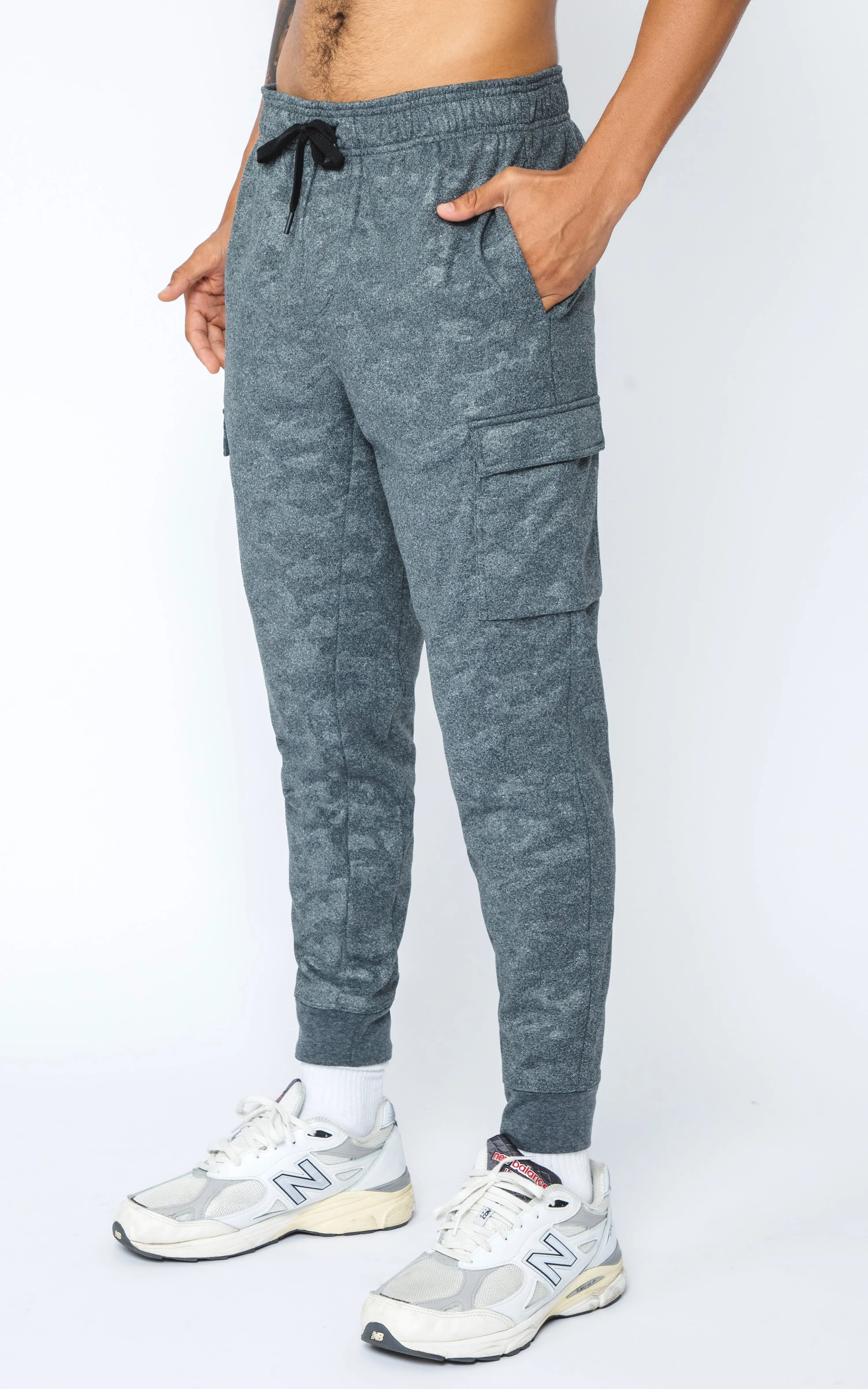 Mens Camo Embossed Cargo Pocket Jogger sold by 90 Degree By Reflex
