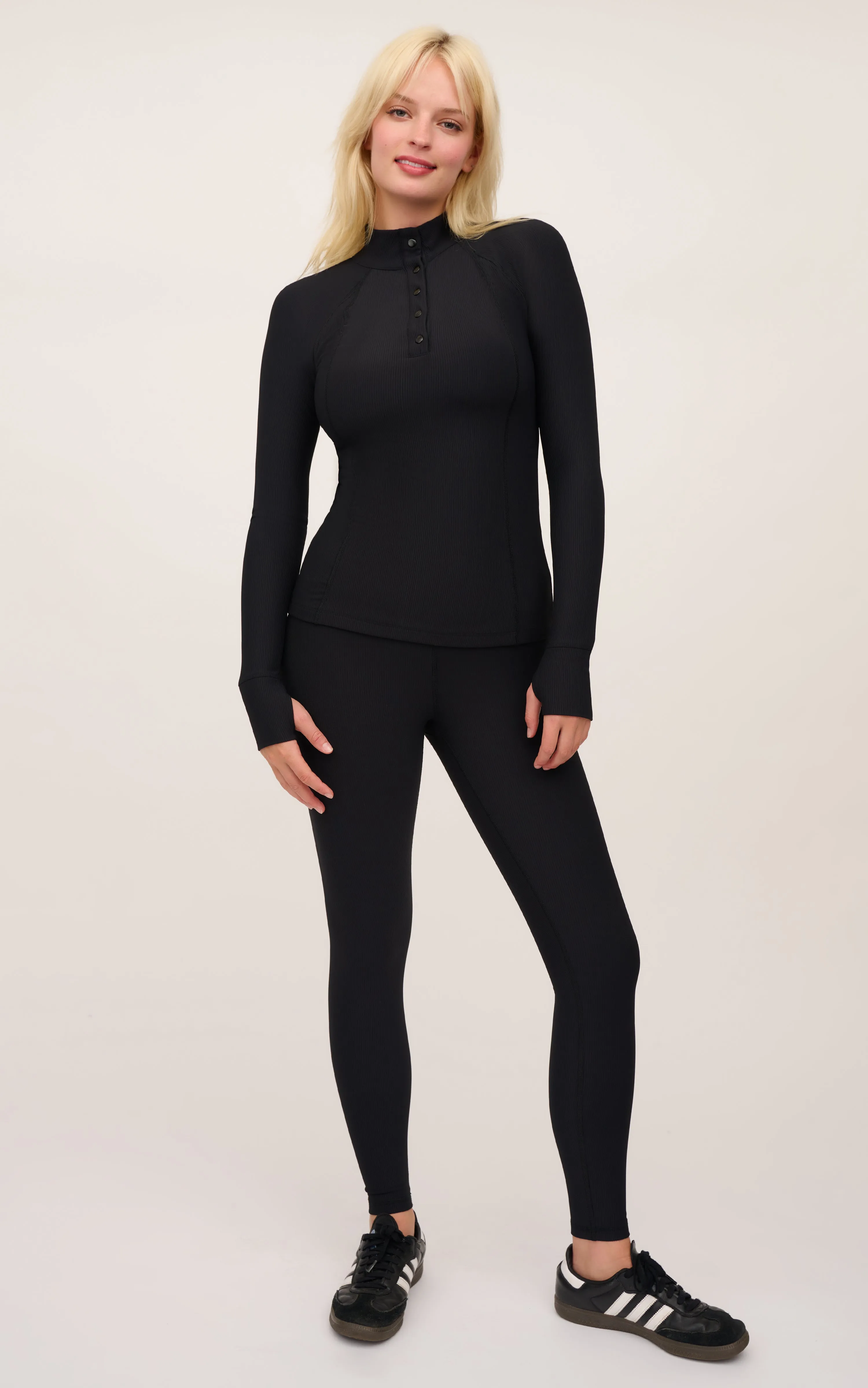 Chill Tech Rib Snap Top + Ankle Tight sold by 90 Degree By Reflex product image thumbnail 5