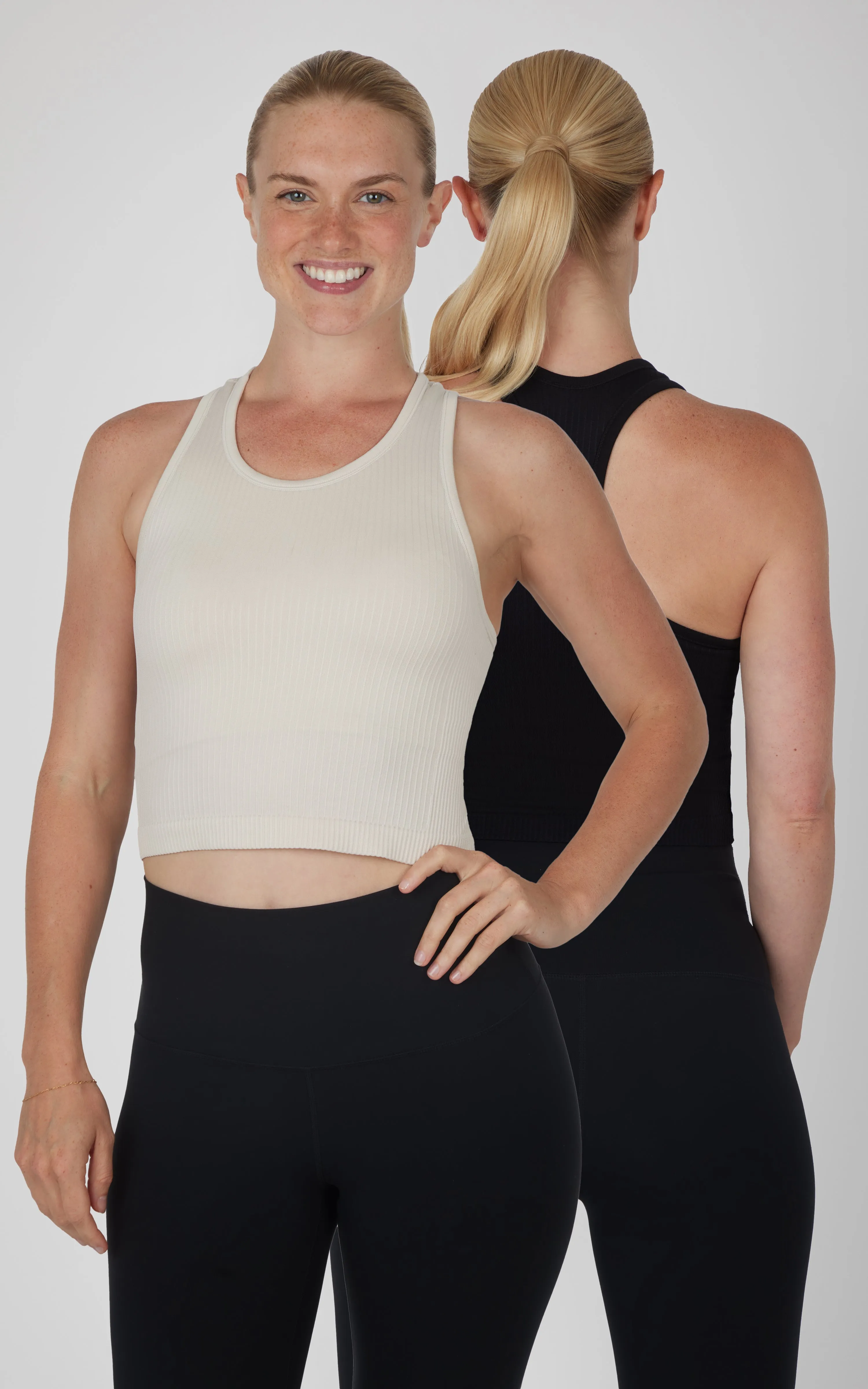 2 PK Racerback Tank with Built in Bra sold by 90 Degree By Reflex product image thumbnail 4