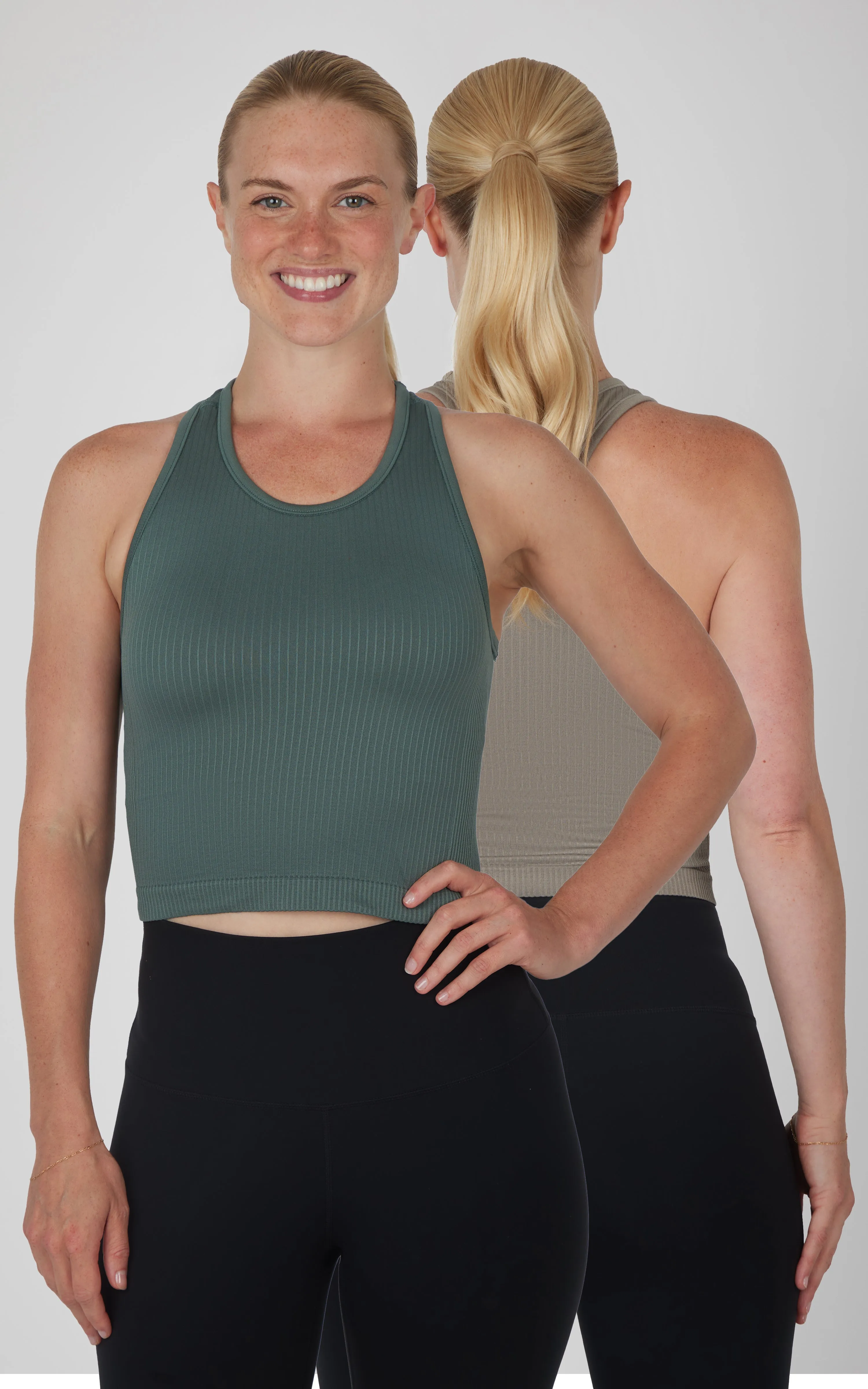 2 PK Racerback Tank with Built in Bra sold by 90 Degree By Reflex