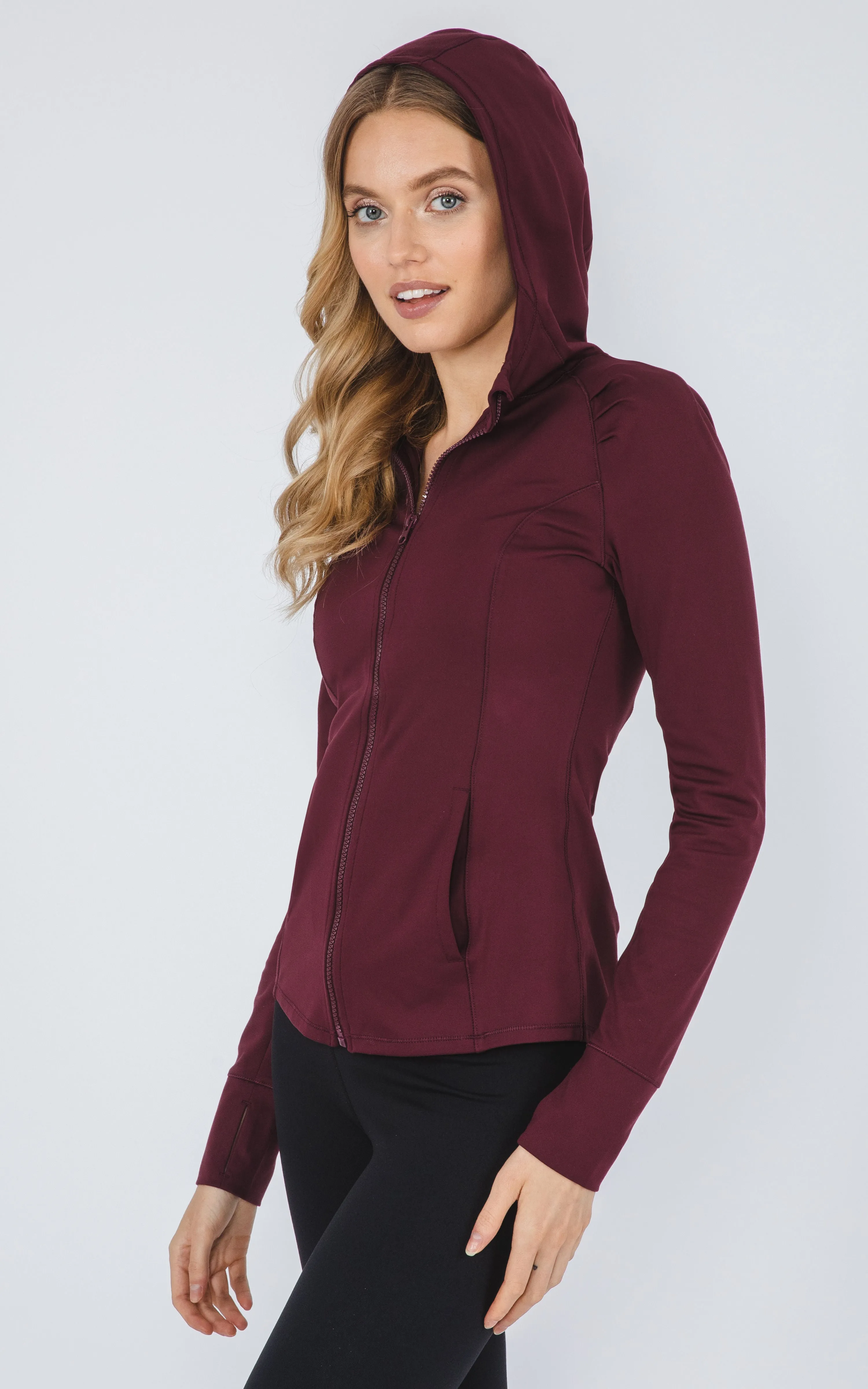 Slim Full Zip Hooded Jacket sold by 90 Degree By Reflex