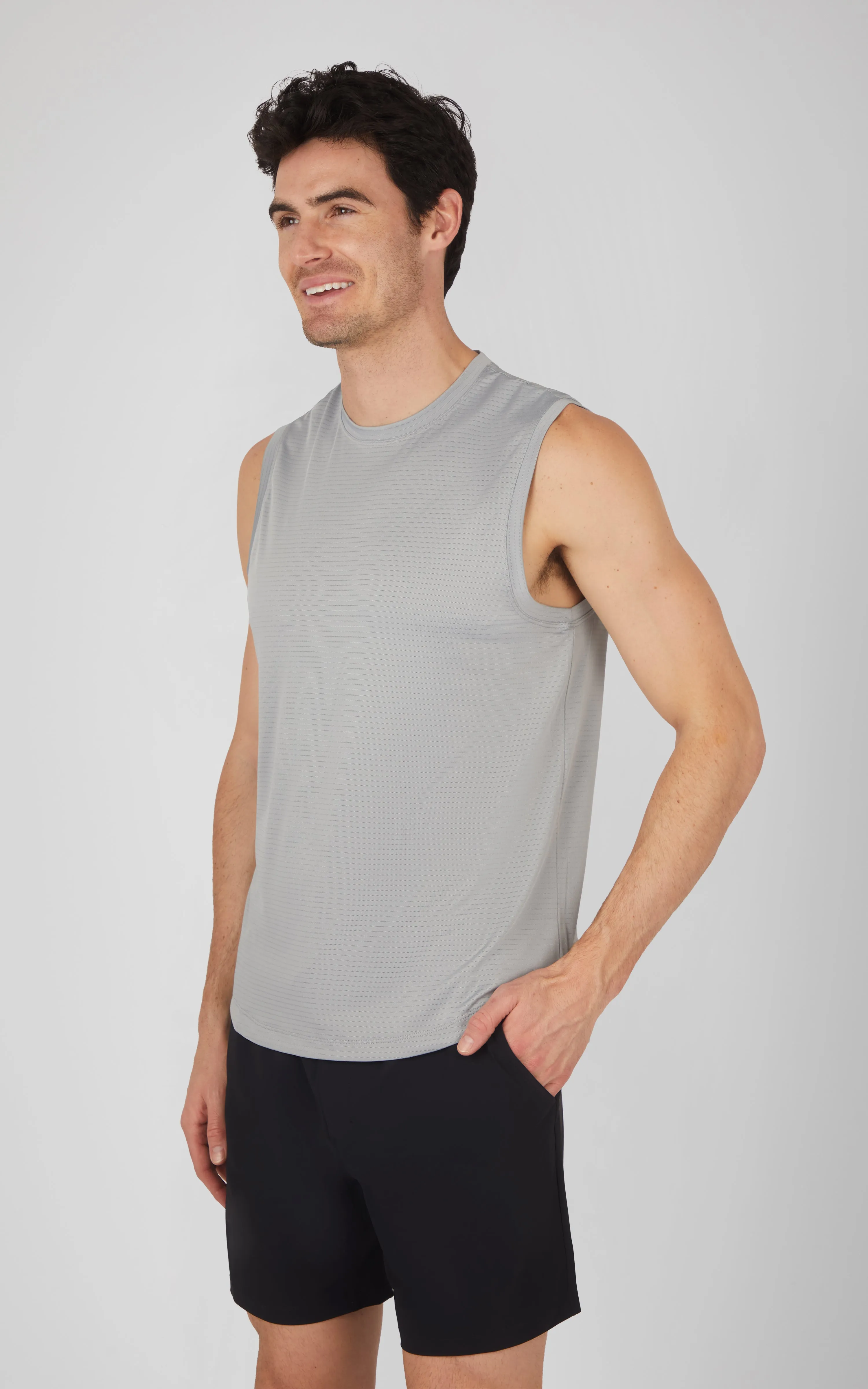 Mens Air Sense Iconic Textured Muscle Tank sold by 90 Degree By Reflex product image thumbnail 2