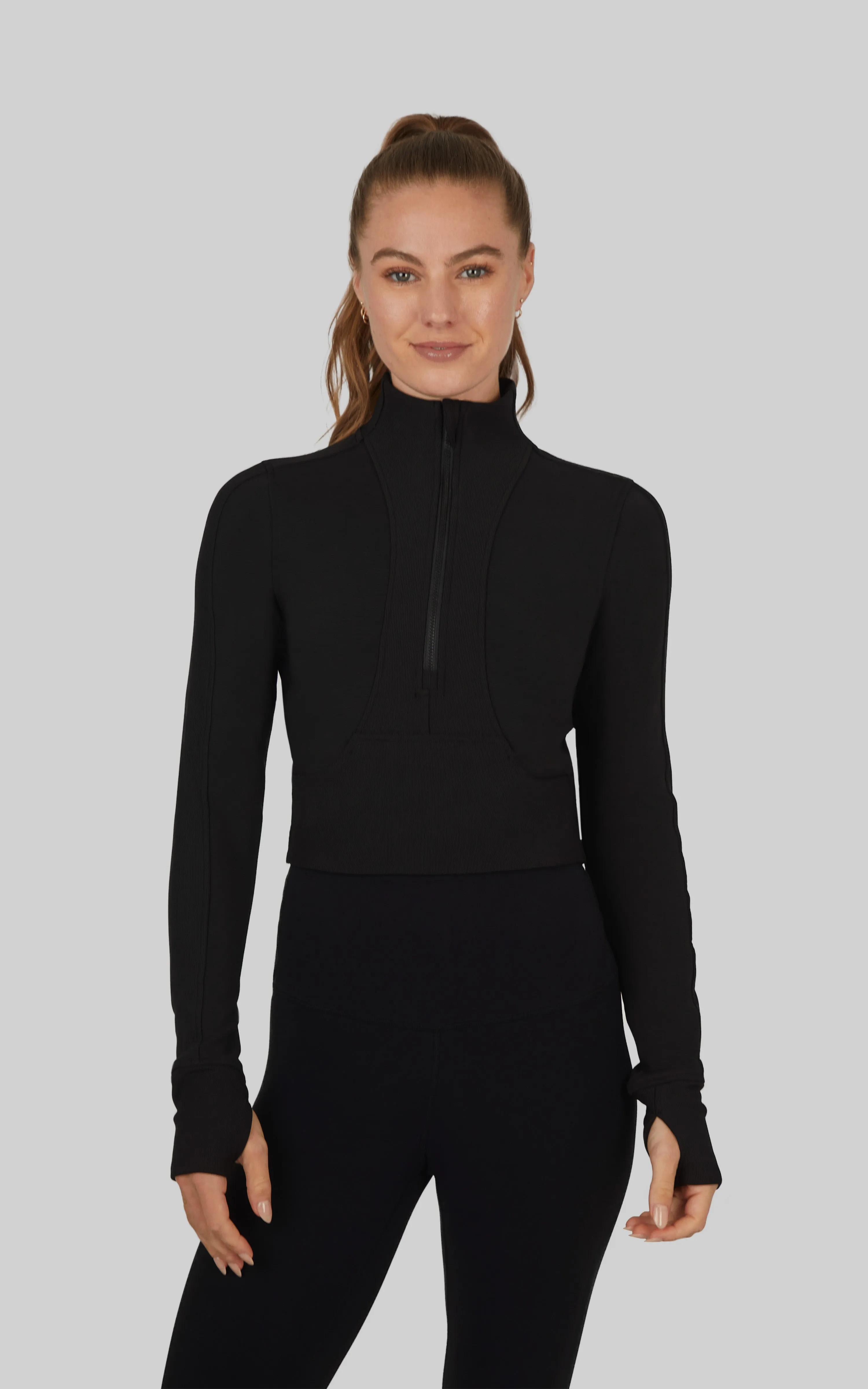 Vortex Ribbed Academy Half Zip Jacket sold by 90 Degree By Reflex