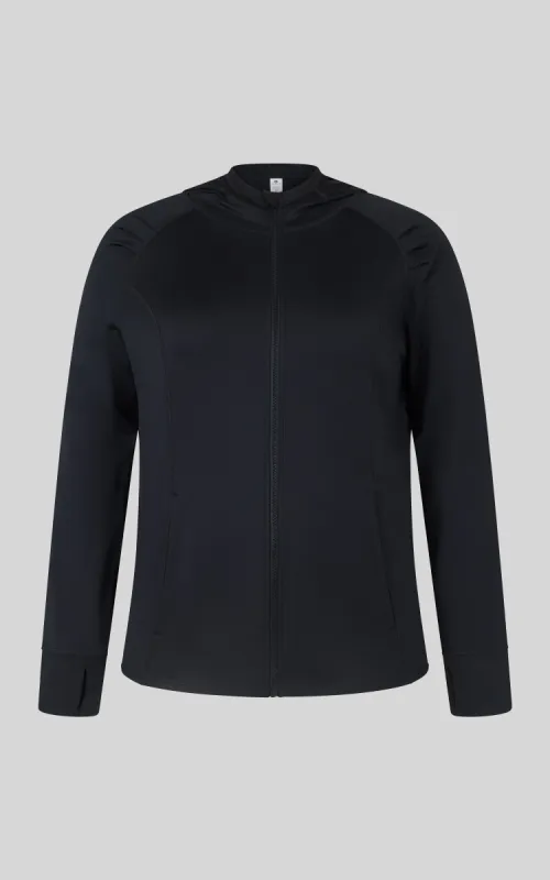 Plus Slim Fitted Full Zip Hooded Jacket sold by 90 Degree By Reflex