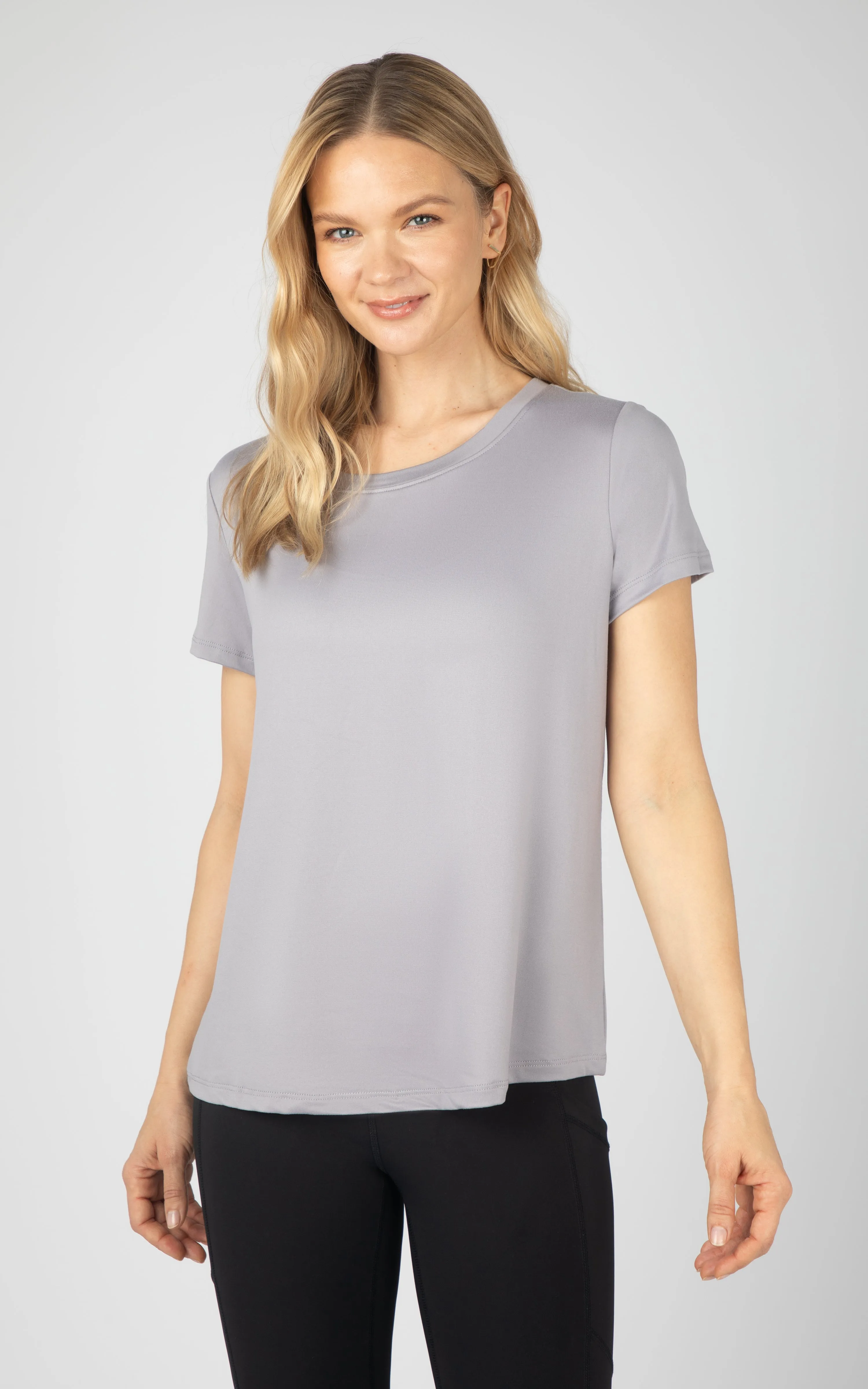 2 Pack Super Soft Camden Open Back Short Sleeve Shirt sold by 90 Degree By Reflex product image thumbnail 5