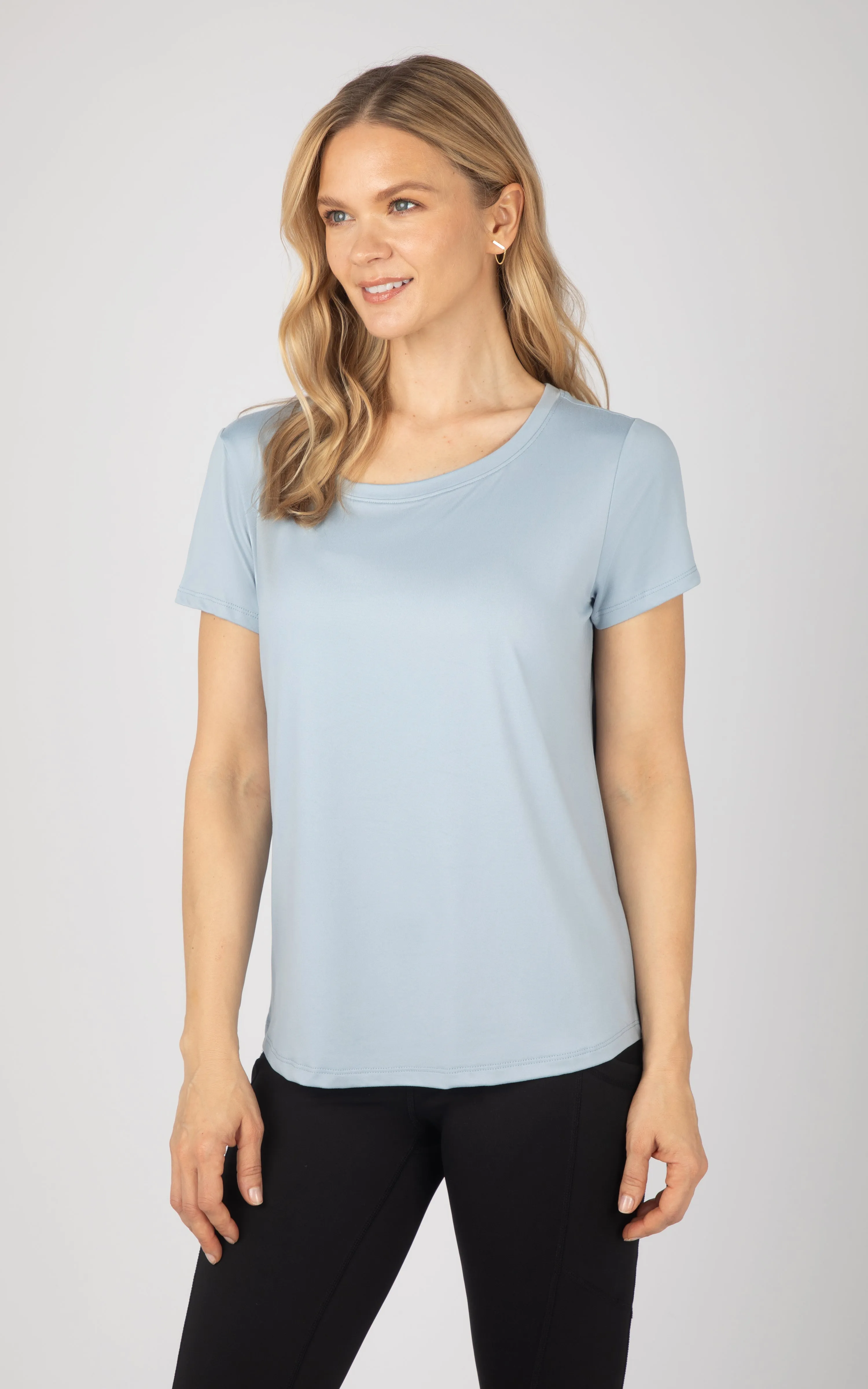 2 Pack Super Soft Camden Open Back Short Sleeve Shirt sold by 90 Degree By Reflex product image thumbnail 2