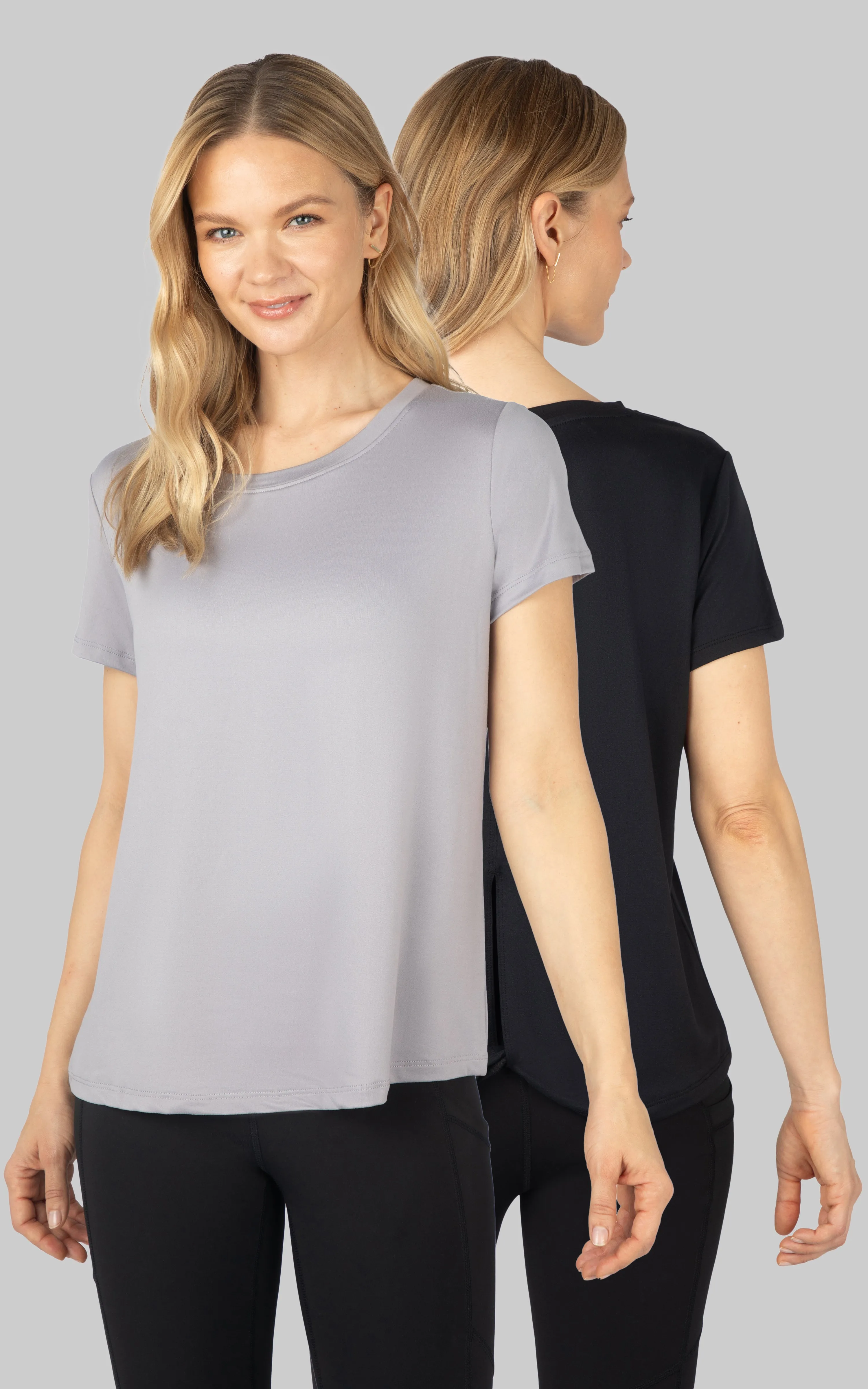 2 Pack Super Soft Camden Open Back Short Sleeve Shirt sold by 90 Degree By Reflex product image thumbnail 4