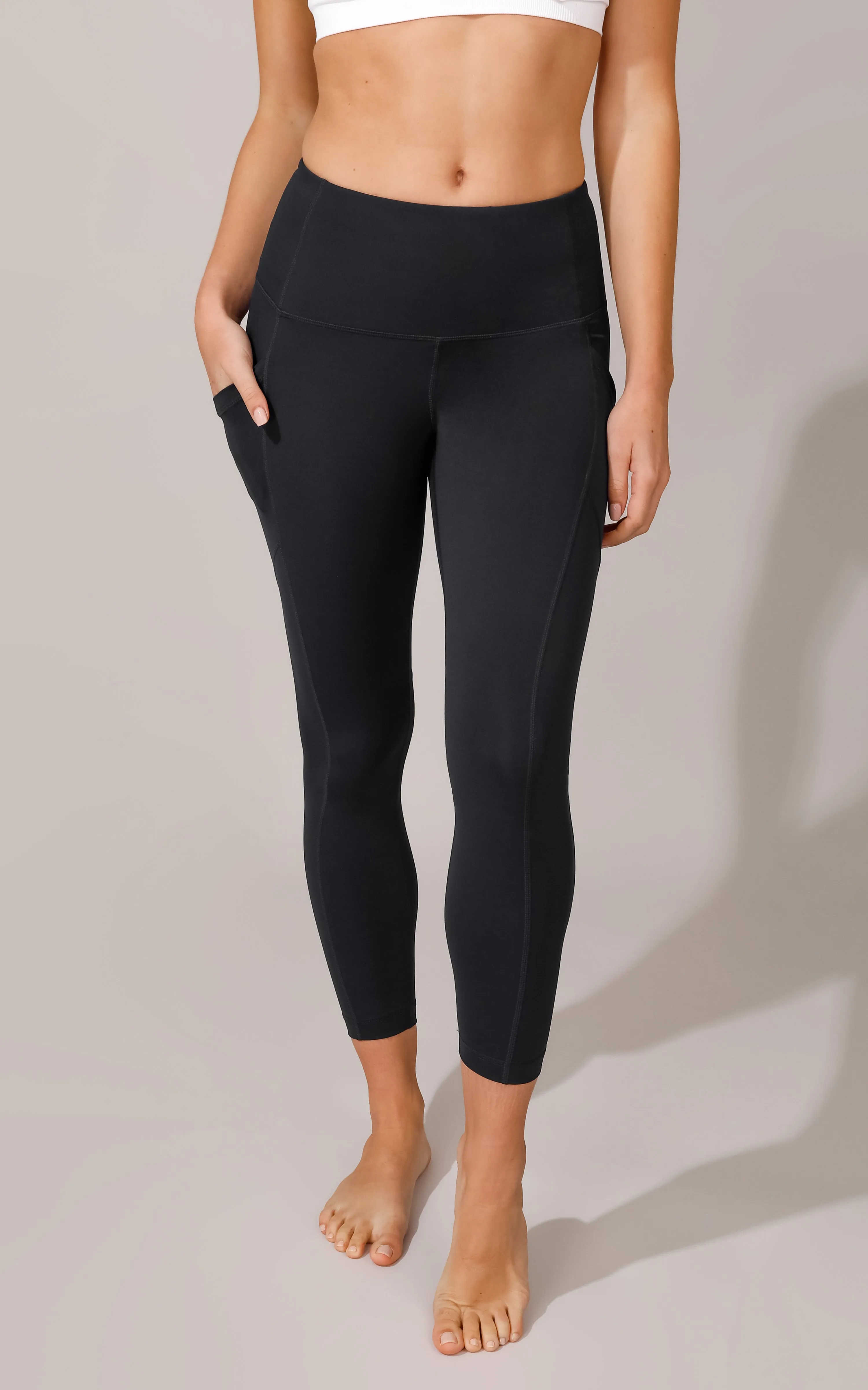 WINNYC Squat Proof Interlink High Waist 7/8 Ankle Legging with Back Curved Yoke sold by 90 Degree By Reflex product image thumbnail 3