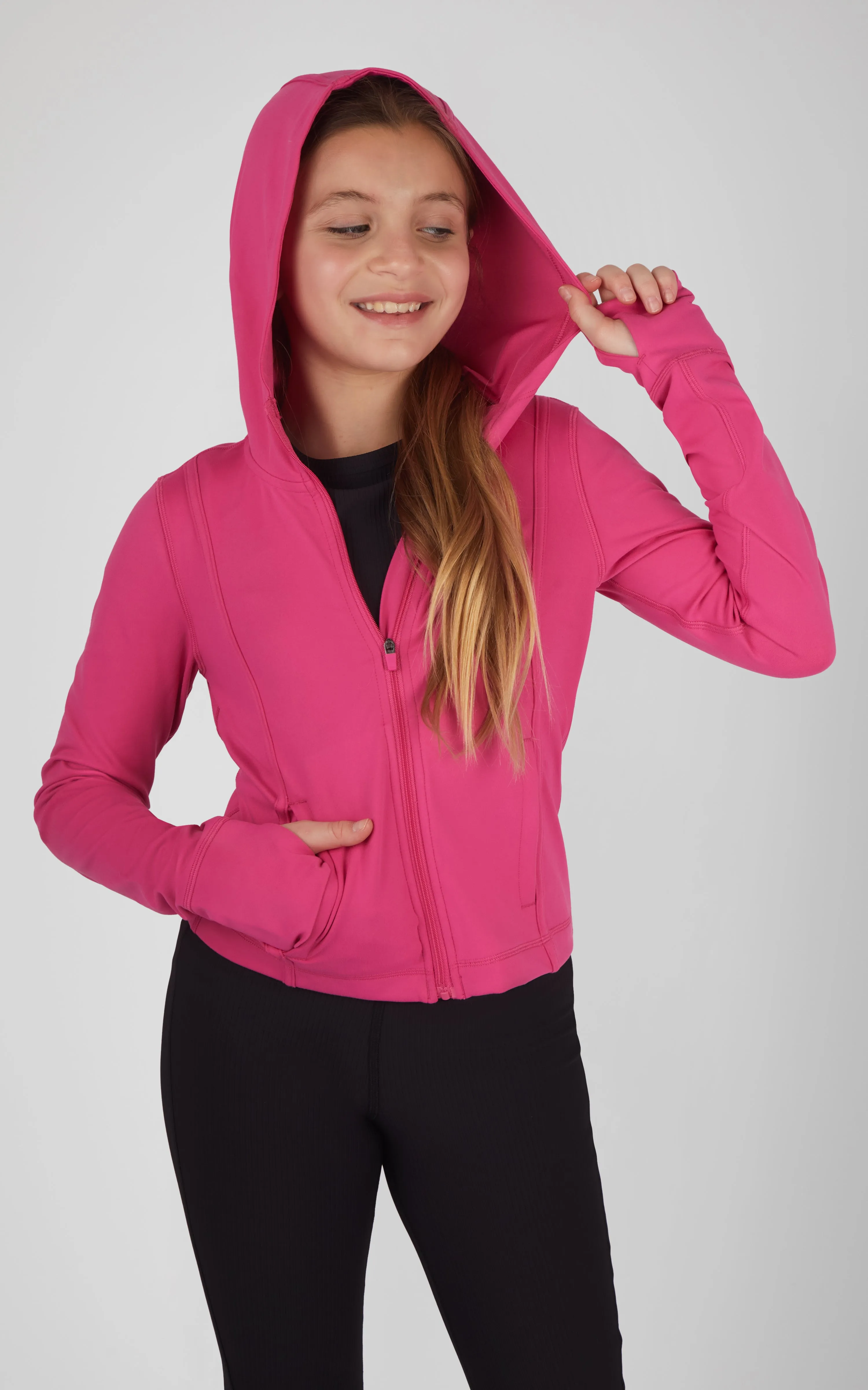 Girls Lux Full Zip Hooded Jacket sold by 90 Degree By Reflex
