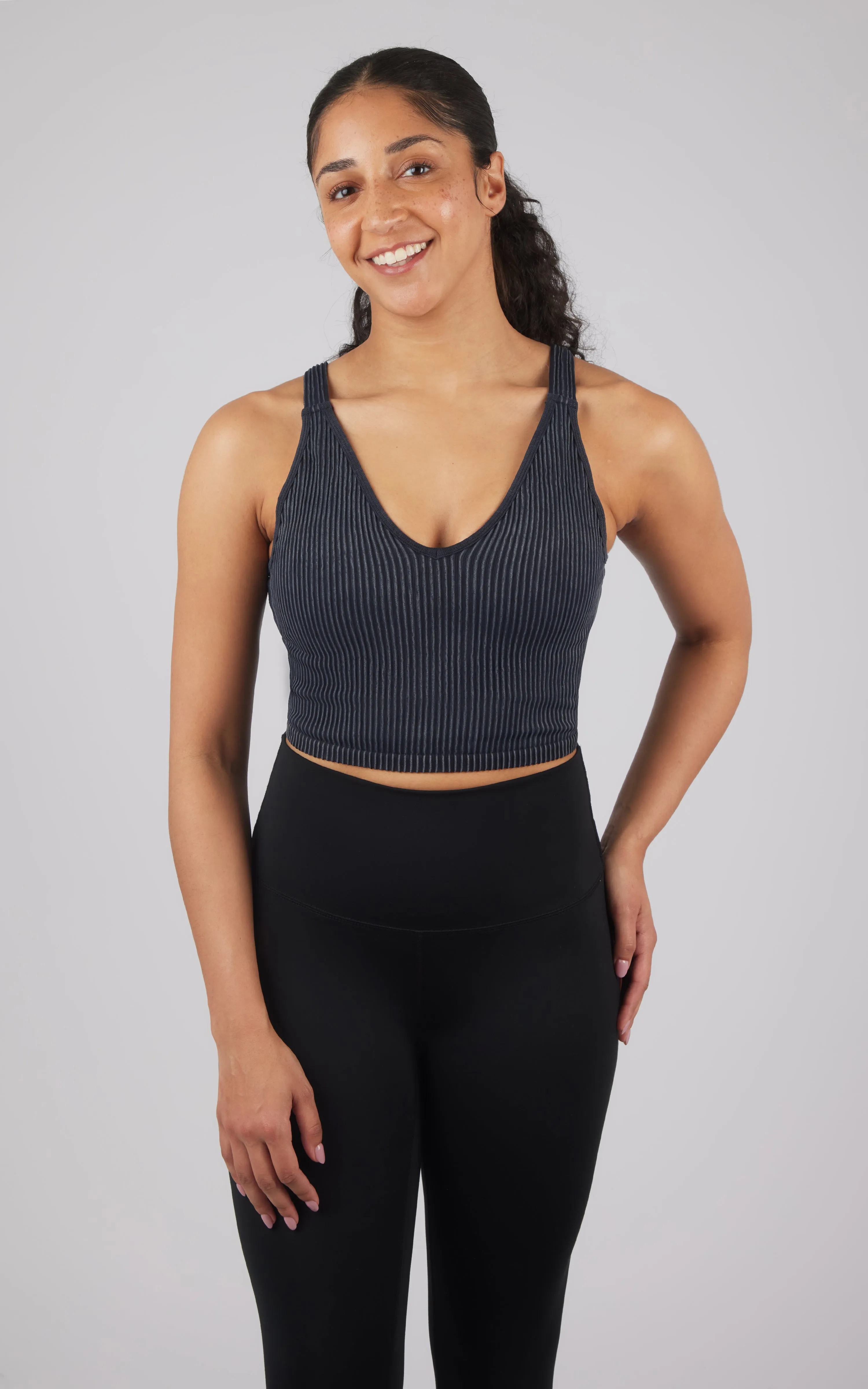 2 PK Stone Wash V-Neck Tank sold by 90 Degree By Reflex product image thumbnail 4