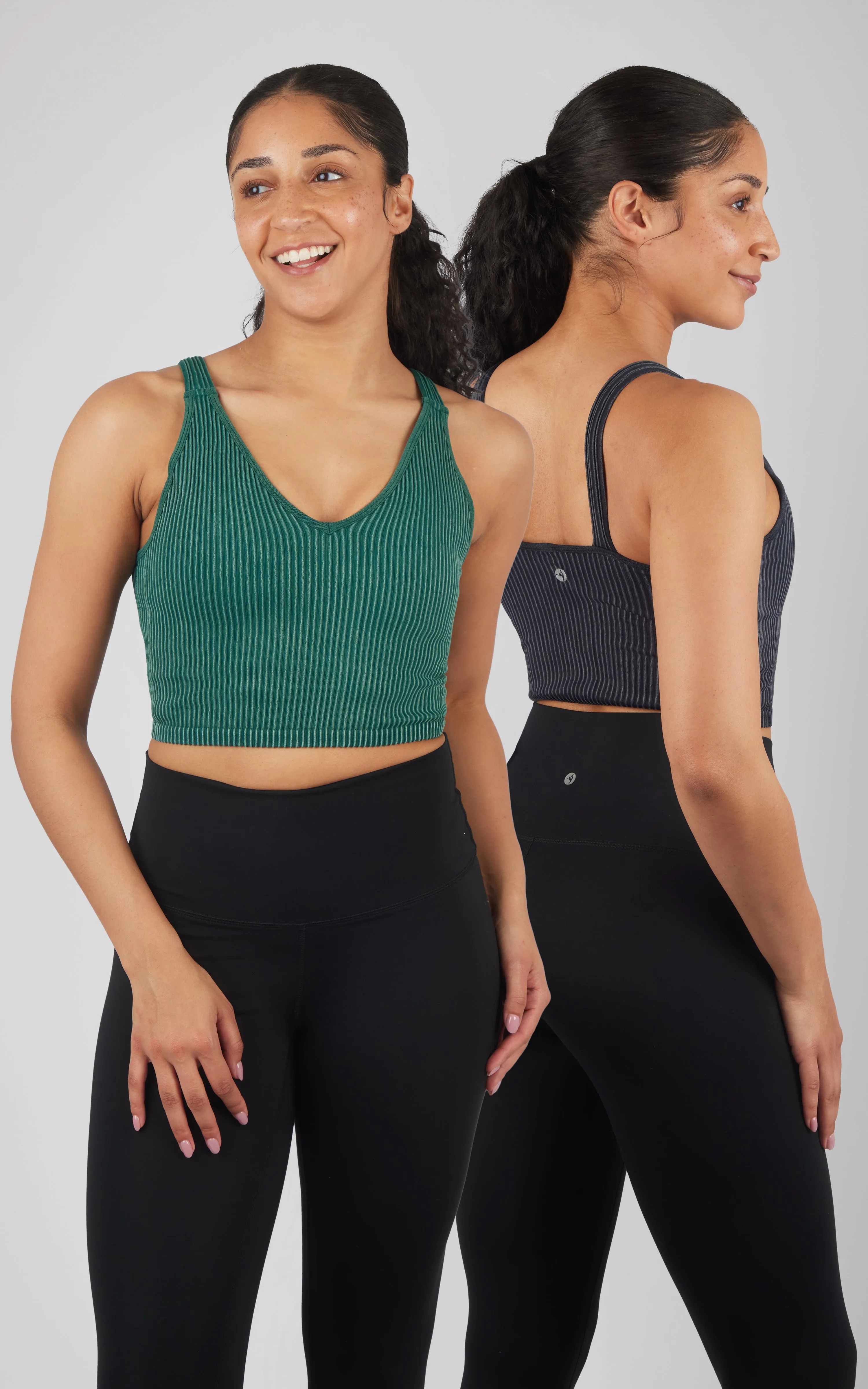 2 PK Stone Wash V-Neck Tank sold by 90 Degree By Reflex