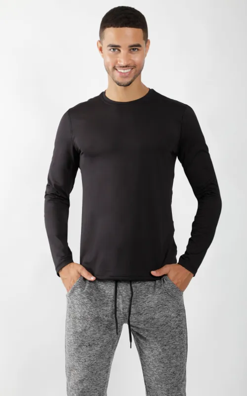 Mens Crew Neck Long Sleeve Shirt sold by 90 Degree By Reflex