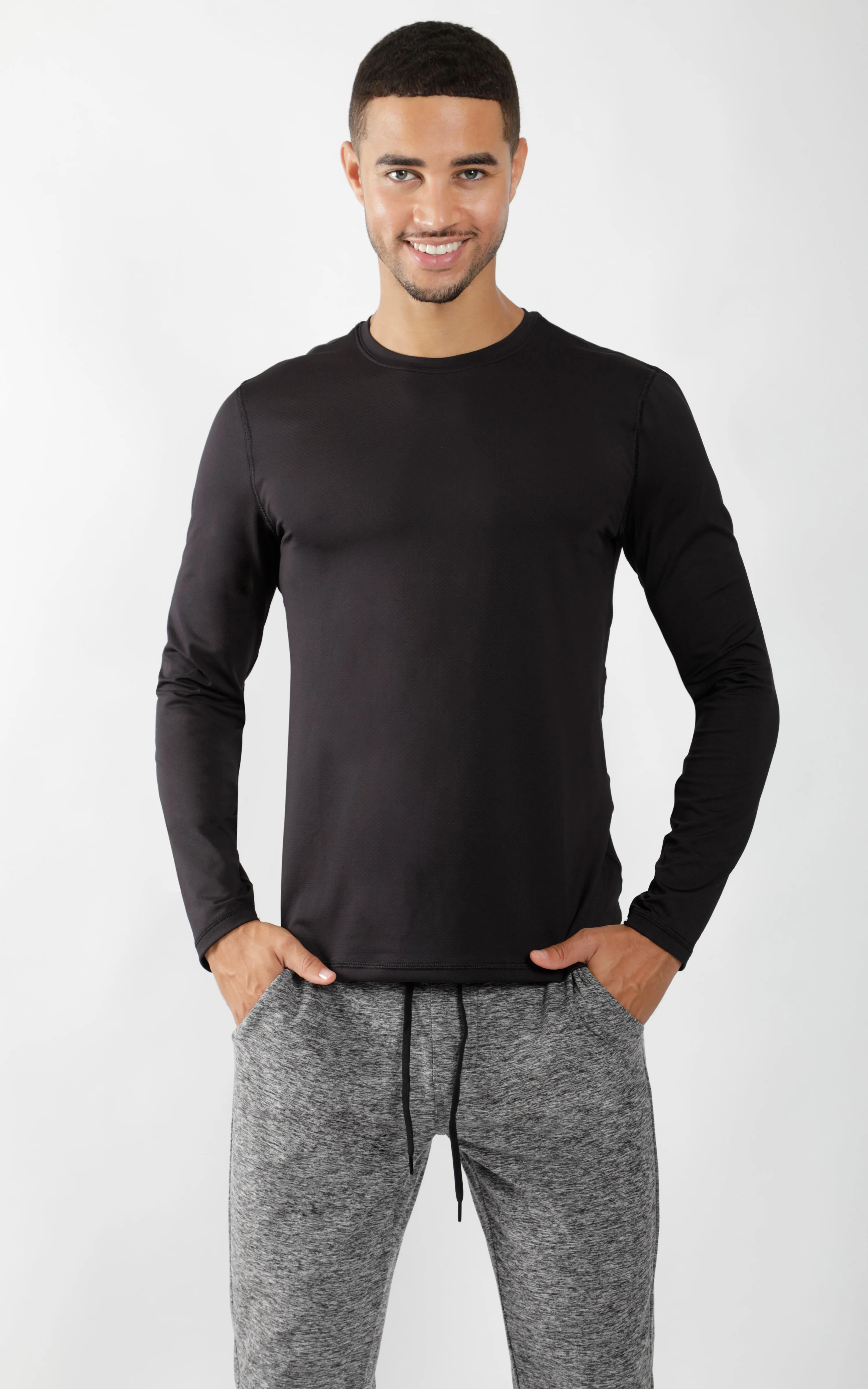 Mens Crew Neck Long Sleeve Shirt sold by 90 Degree By Reflex