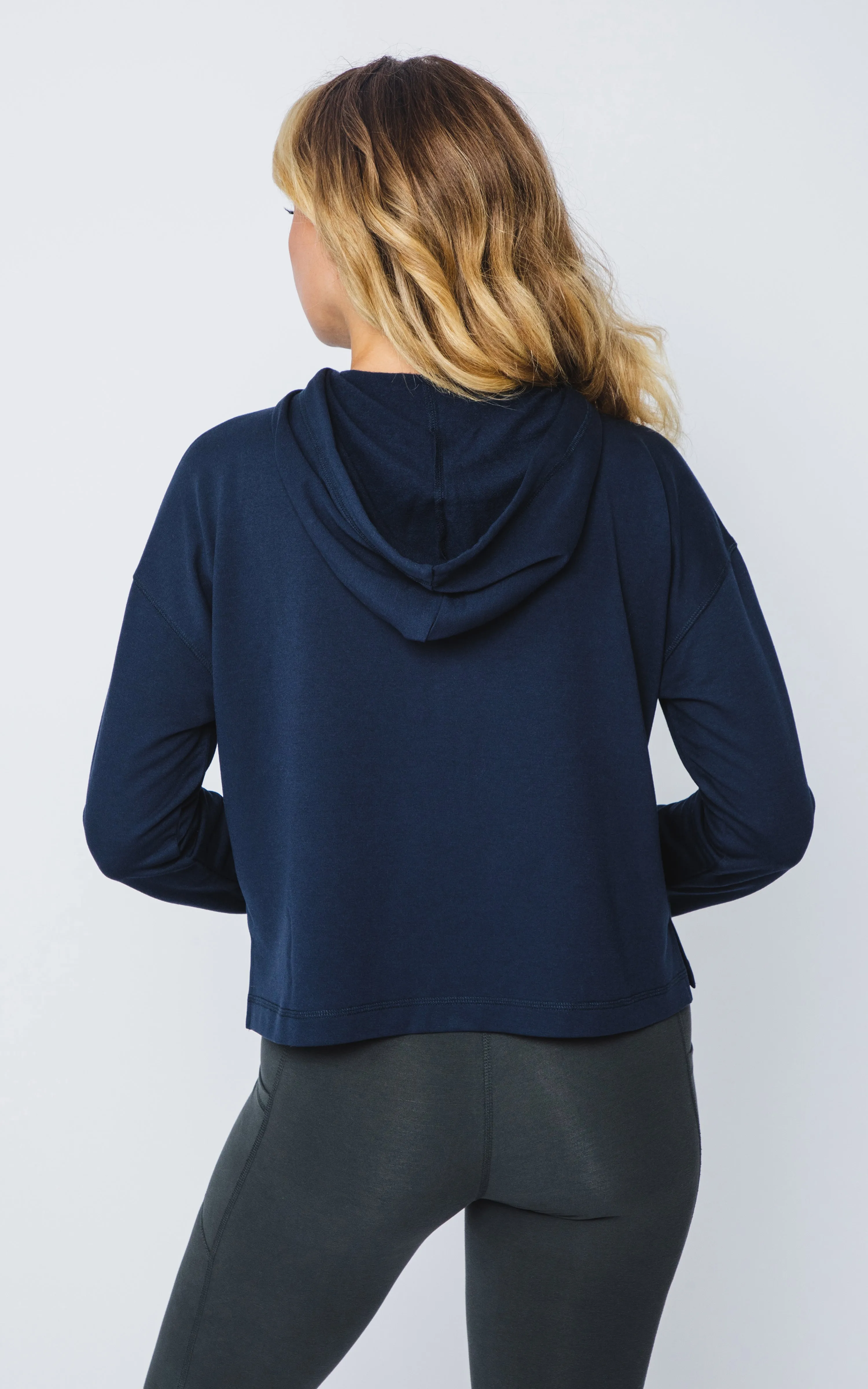 French Terry Zip Front Hoodie sold by 90 Degree By Reflex product image thumbnail 5