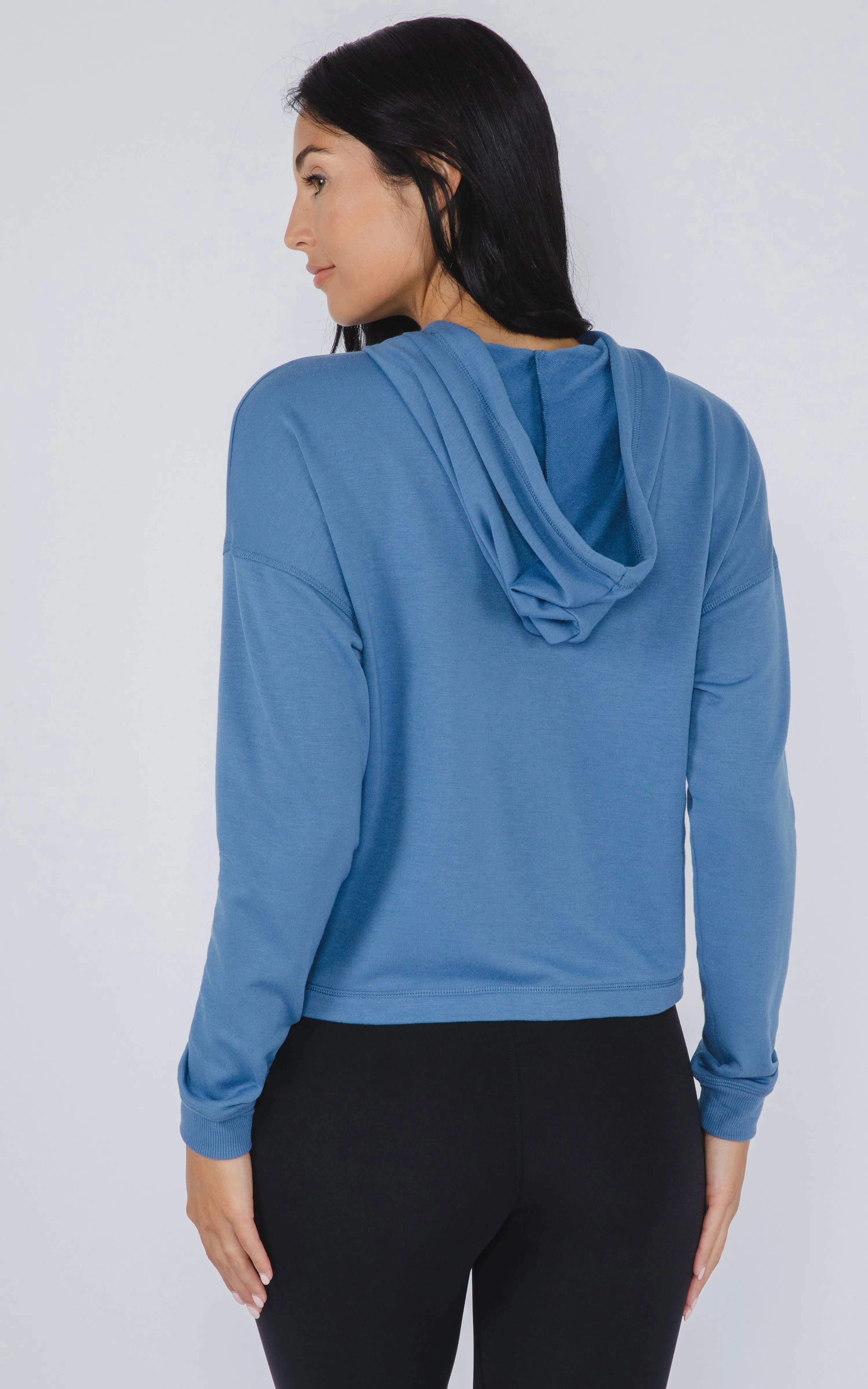 French Terry Zip Front Hoodie sold by 90 Degree By Reflex product image thumbnail 2