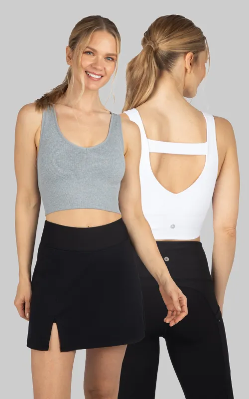 2 PK Ribbed V-Neck Tank sold by 90 Degree By Reflex