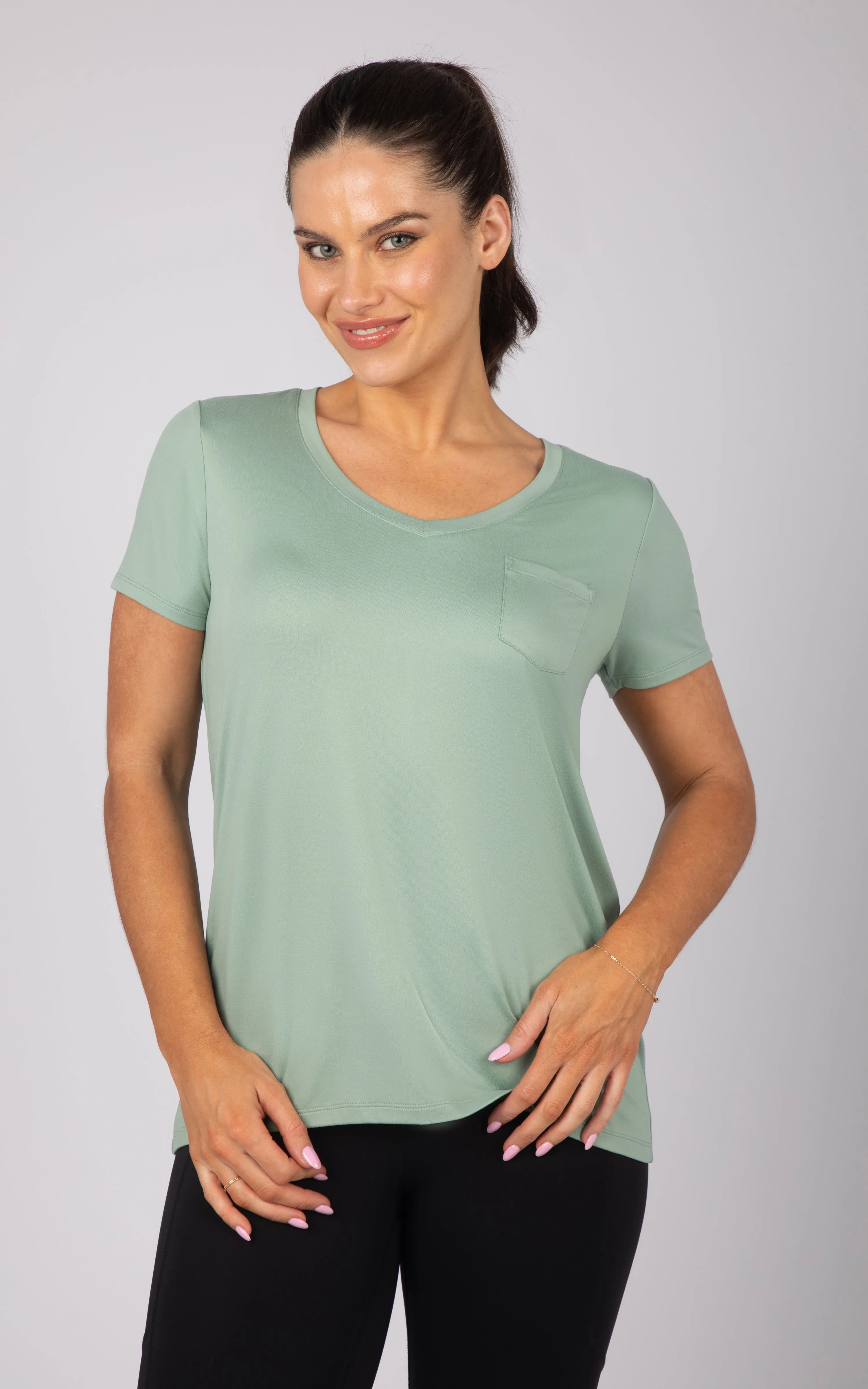 2 PK Super Soft V-Neck Short Sleeve Shirts sold by 90 Degree By Reflex