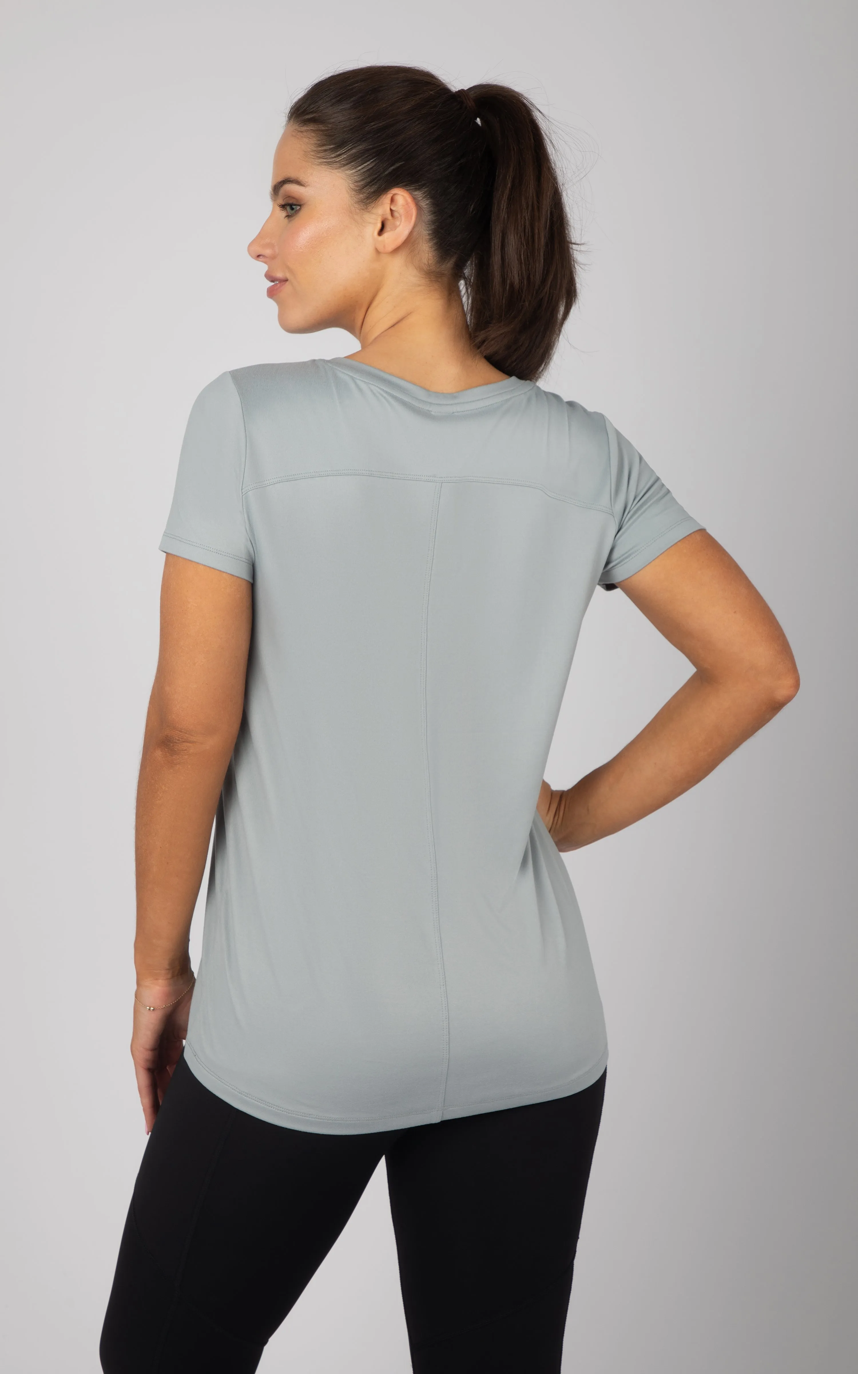 2 PK Super Soft V-Neck Short Sleeve Shirts sold by 90 Degree By Reflex product image thumbnail 5