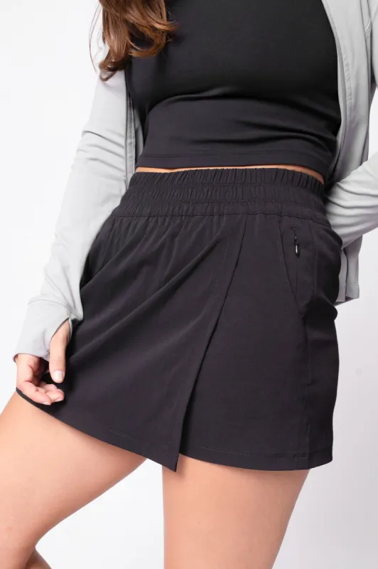 Trekki Trail Path Commuter Outdoor Utility Skort with Elastic Waistband sold by 90 Degree By Reflex