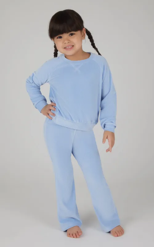 4-6X 2 PC Ribbed Velour Top and Flare Leg Pant sold by 90 Degree By Reflex