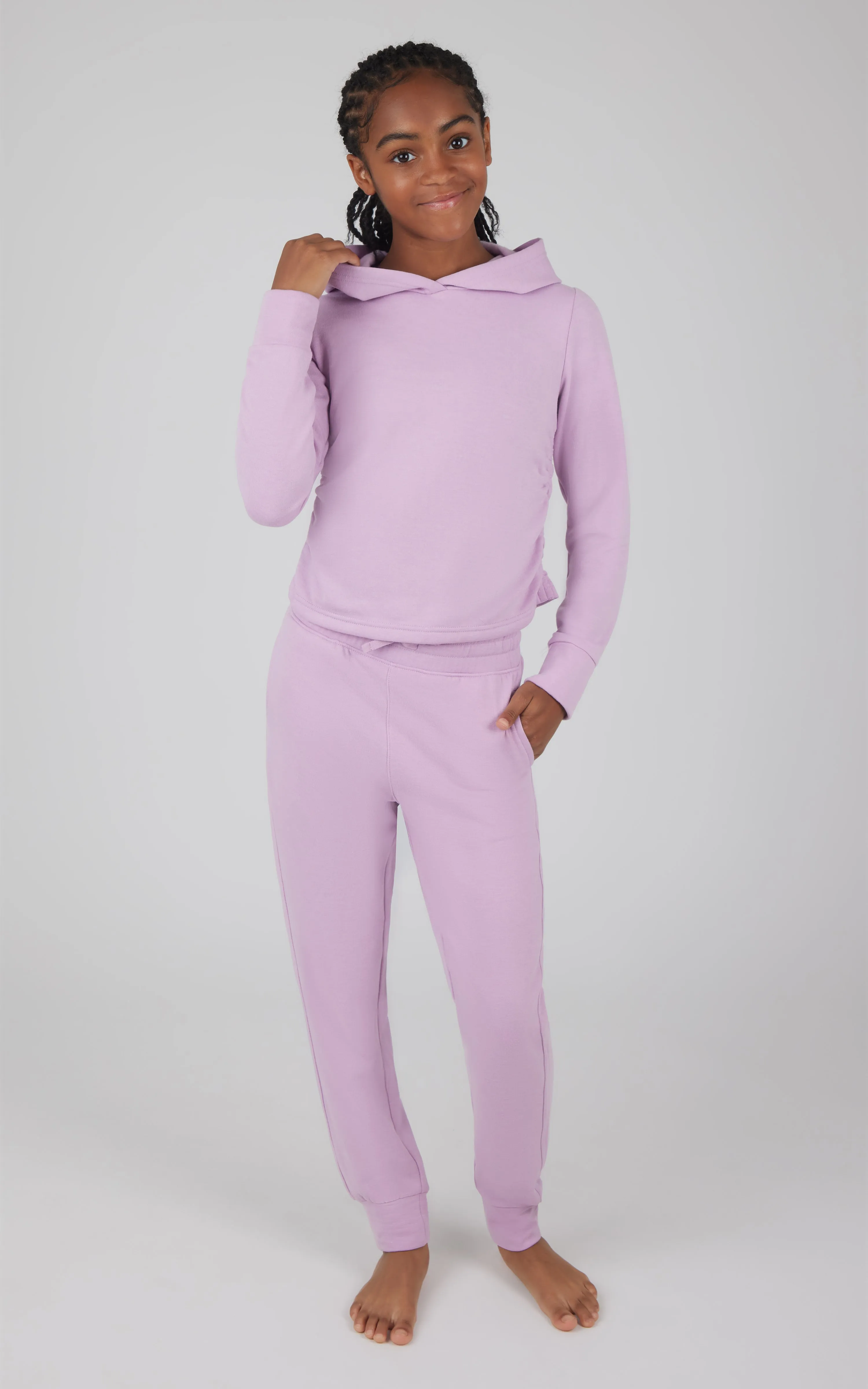 Girls 2 PC Terry Brushed Hoodie and Jogger sold by 90 Degree By Reflex