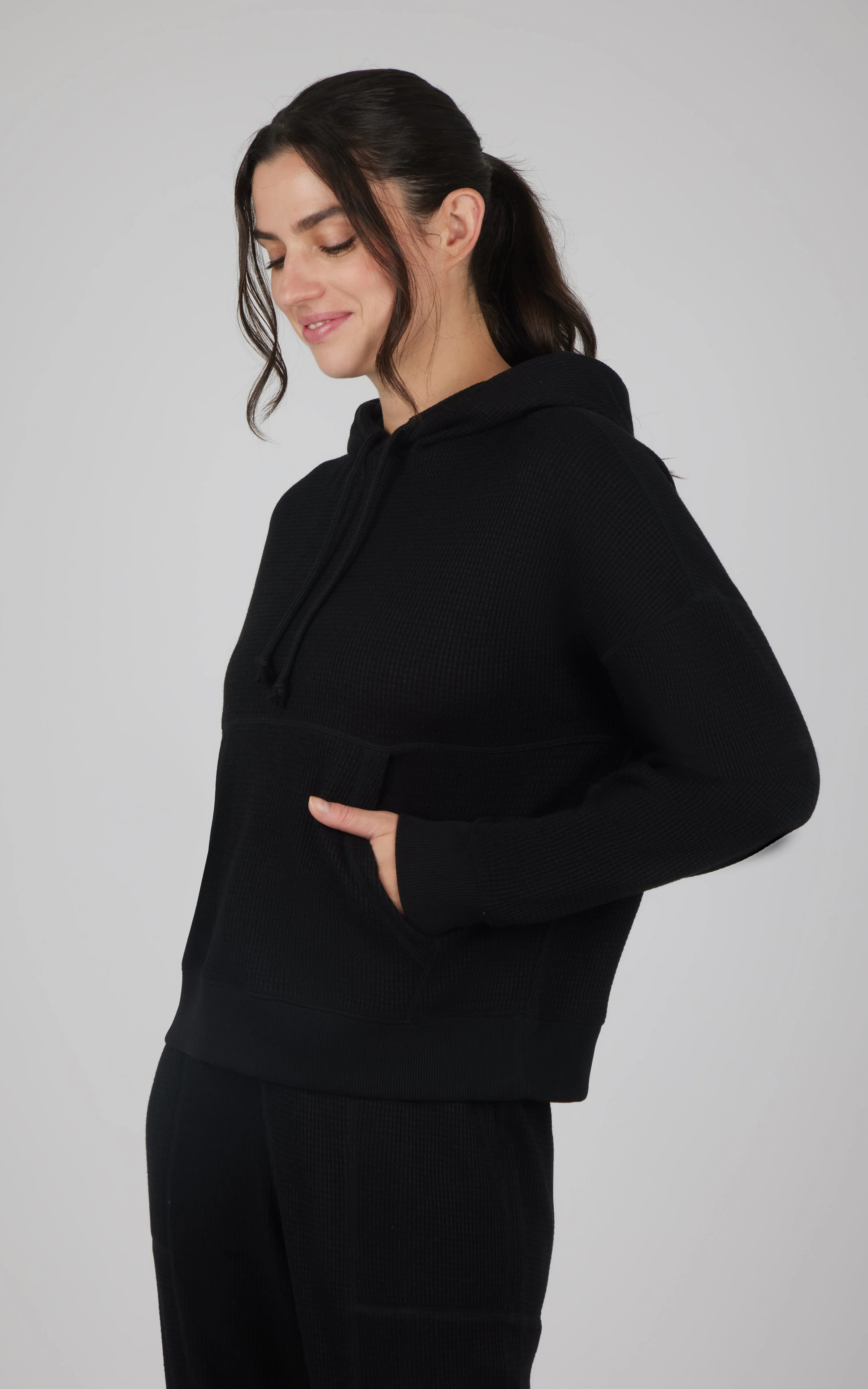 Brushed Inside Waffle Offline Pullover Hoodie sold by 90 Degree By Reflex product image thumbnail 5