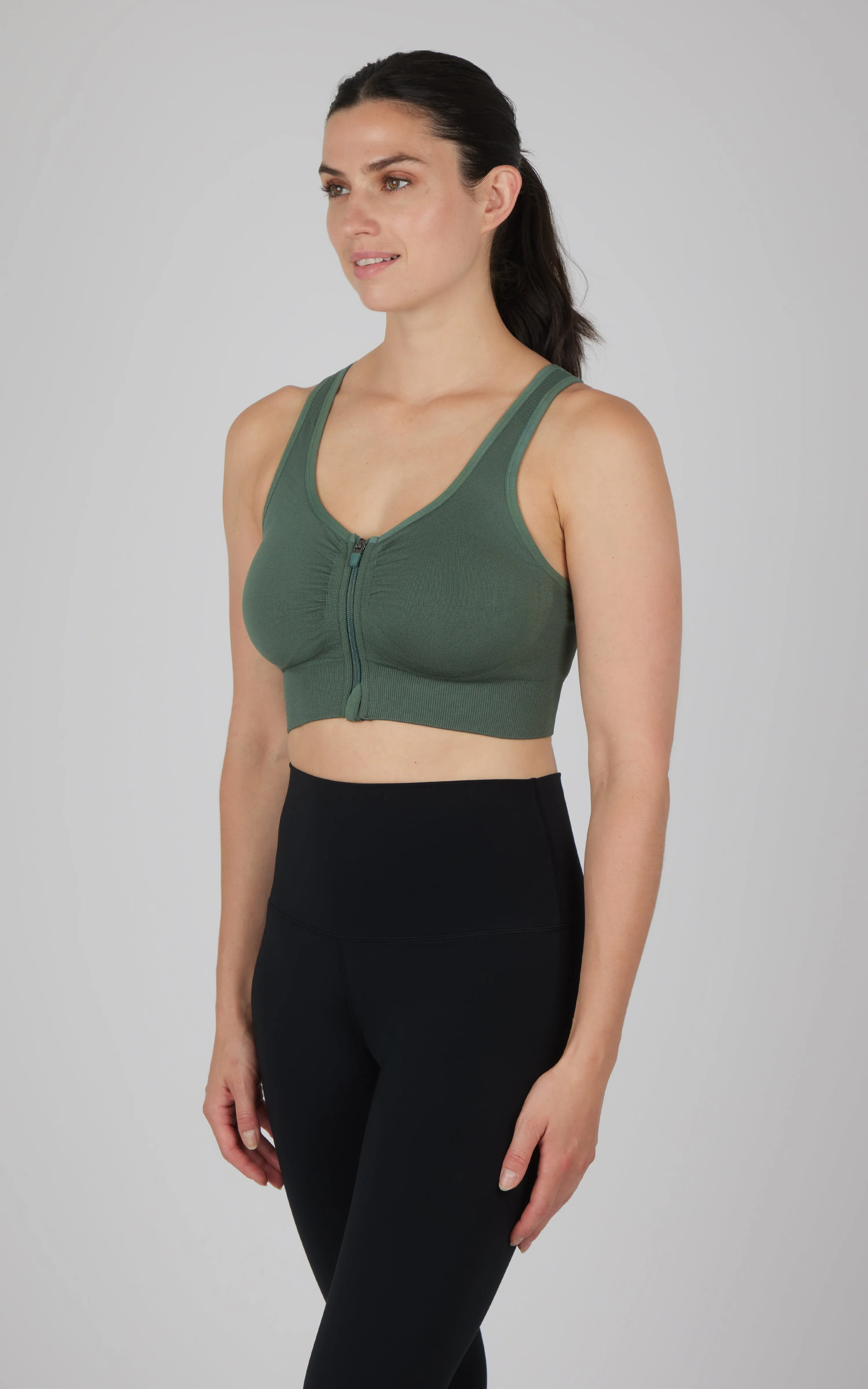 Seamless Front Zip Bra Top sold by 90 Degree By Reflex product image thumbnail 3