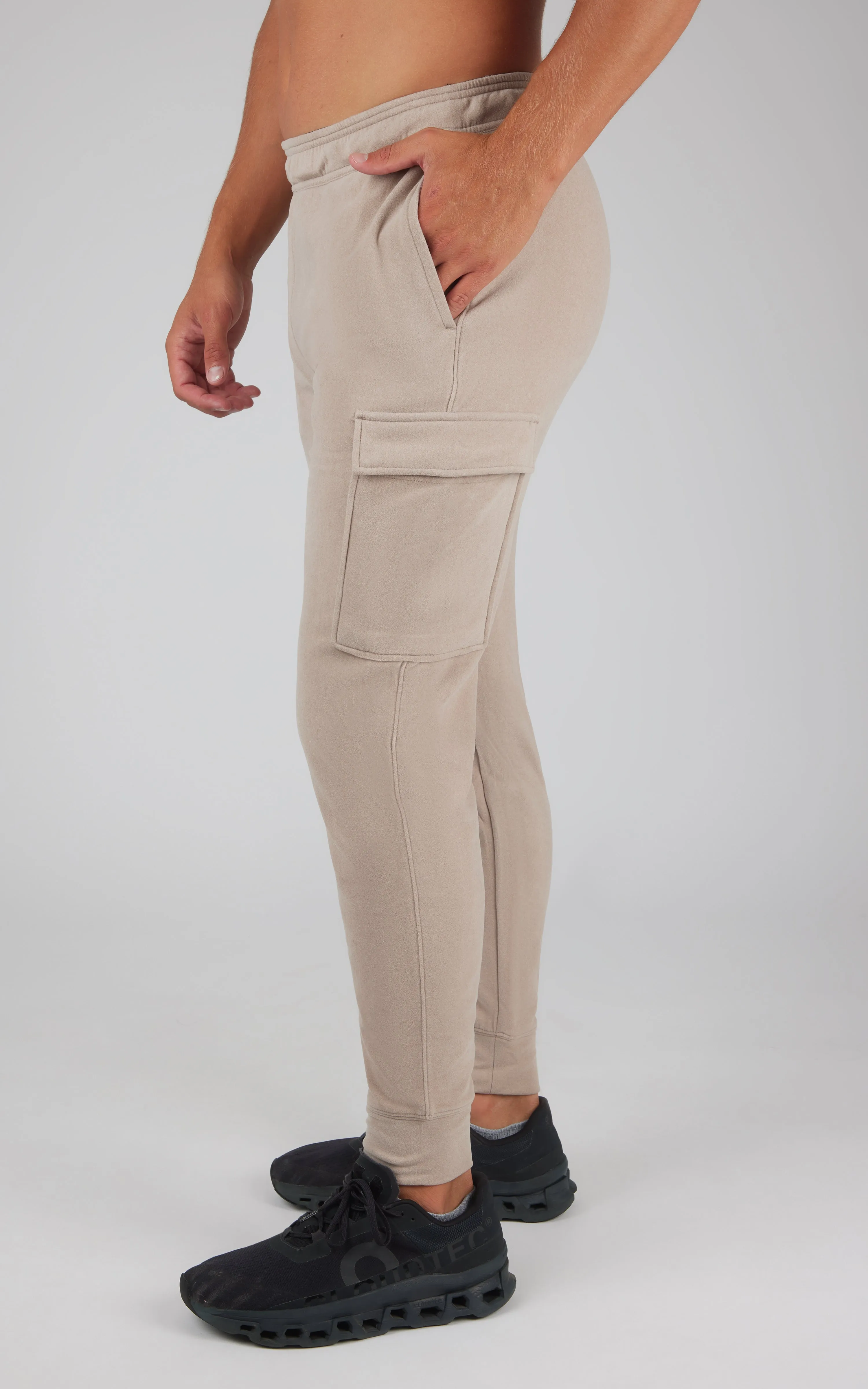 Mens Ultra Melange James Fleece Cargo Jogger sold by 90 Degree By Reflex product image thumbnail 5