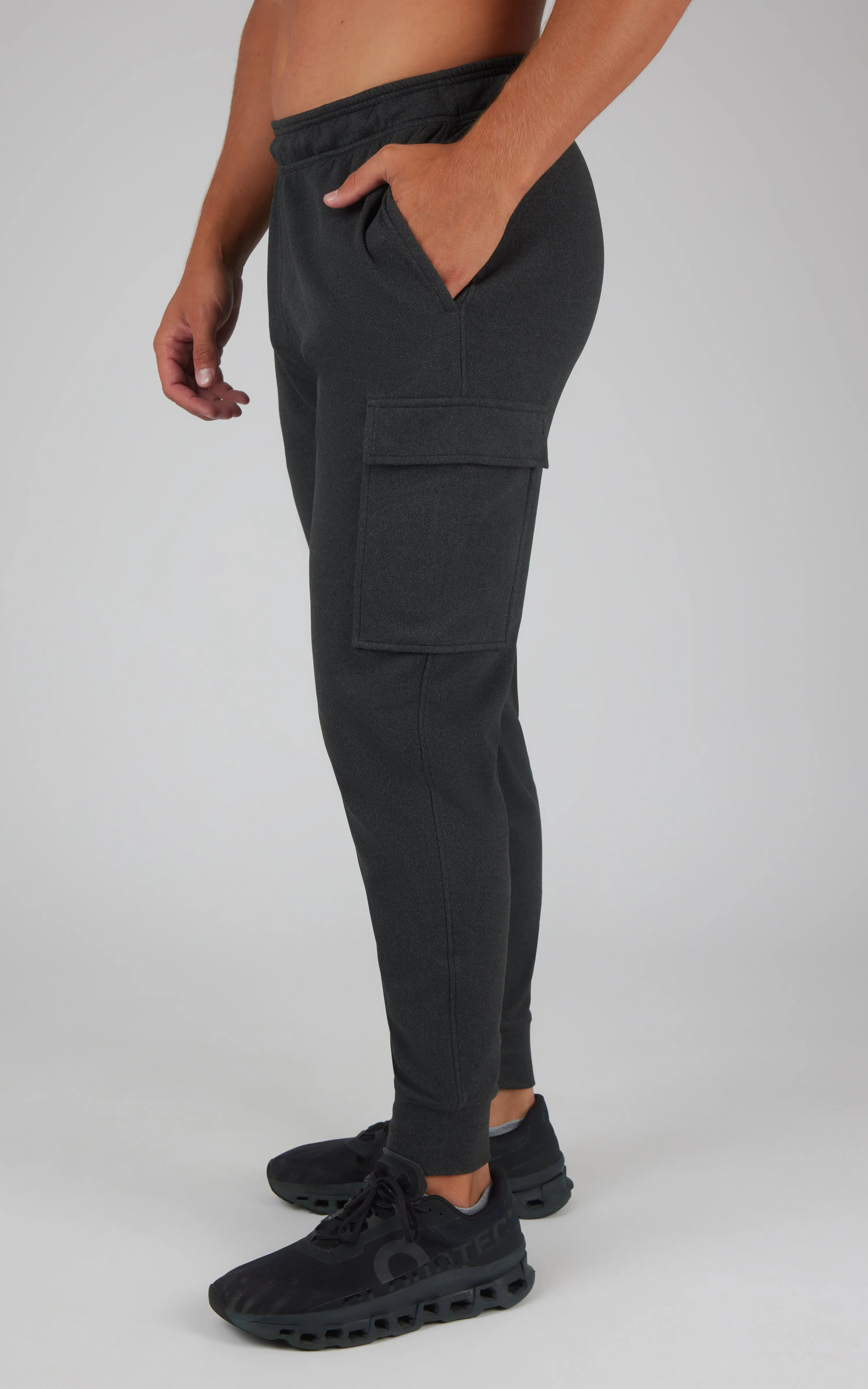 Mens Ultra Melange James Fleece Cargo Jogger sold by 90 Degree By Reflex product image thumbnail 2