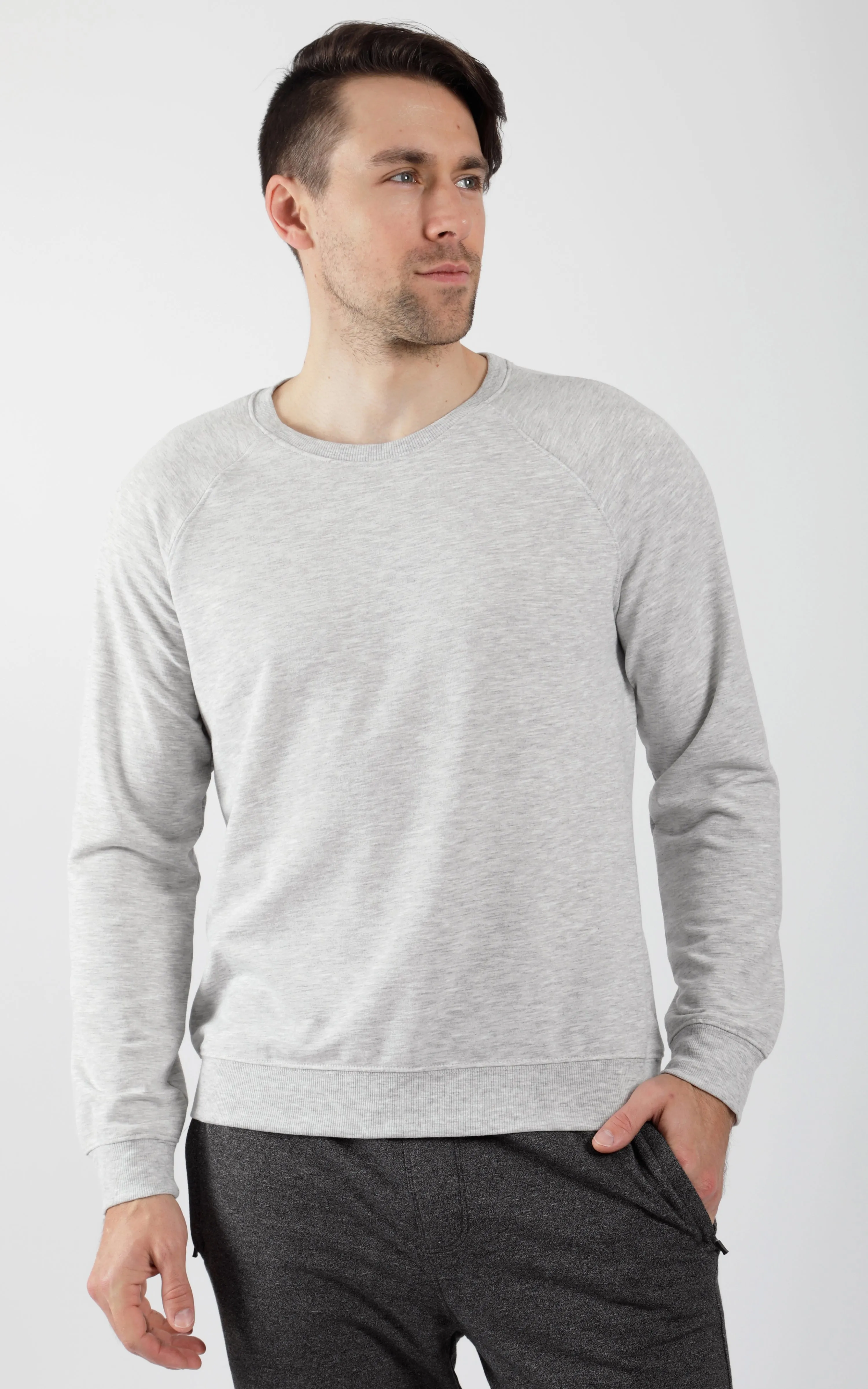 Men's Terry Brushed Long Sleeve Top sold by 90 Degree By Reflex