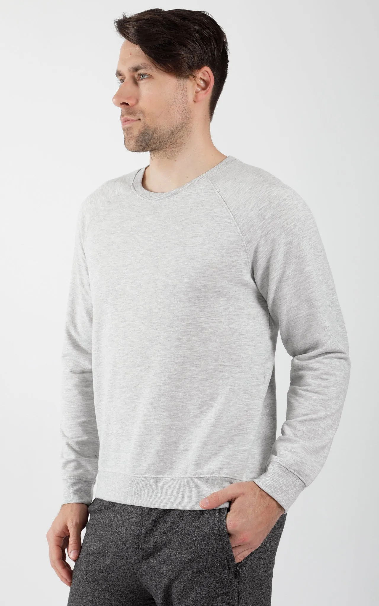 Men's Terry Brushed Long Sleeve Top sold by 90 Degree By Reflex product image thumbnail 2