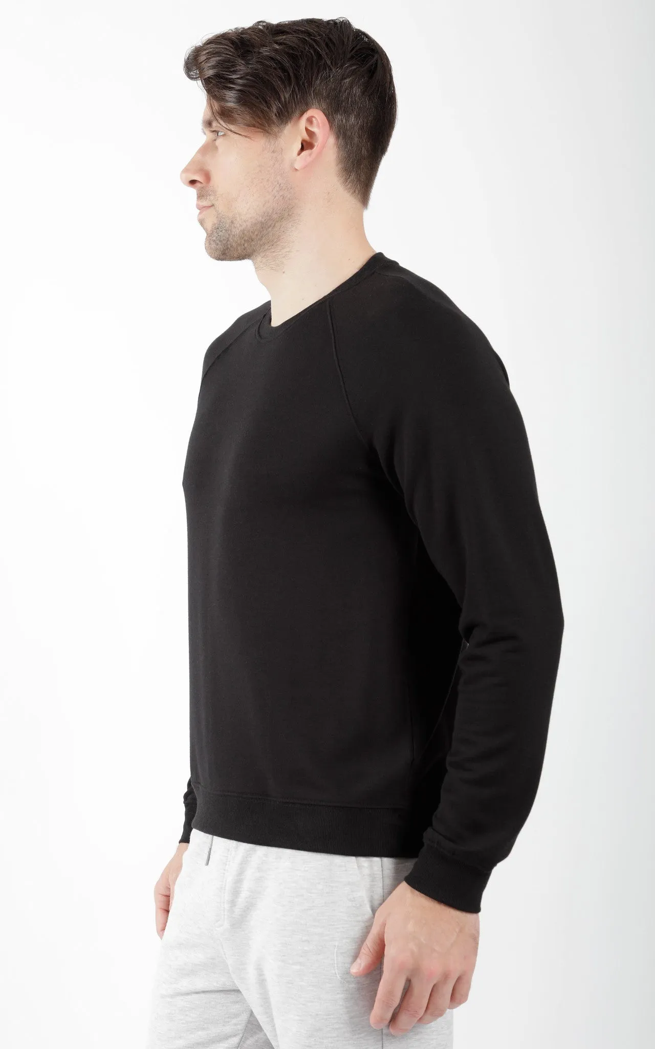Men's Terry Brushed Long Sleeve Top sold by 90 Degree By Reflex product image thumbnail 4
