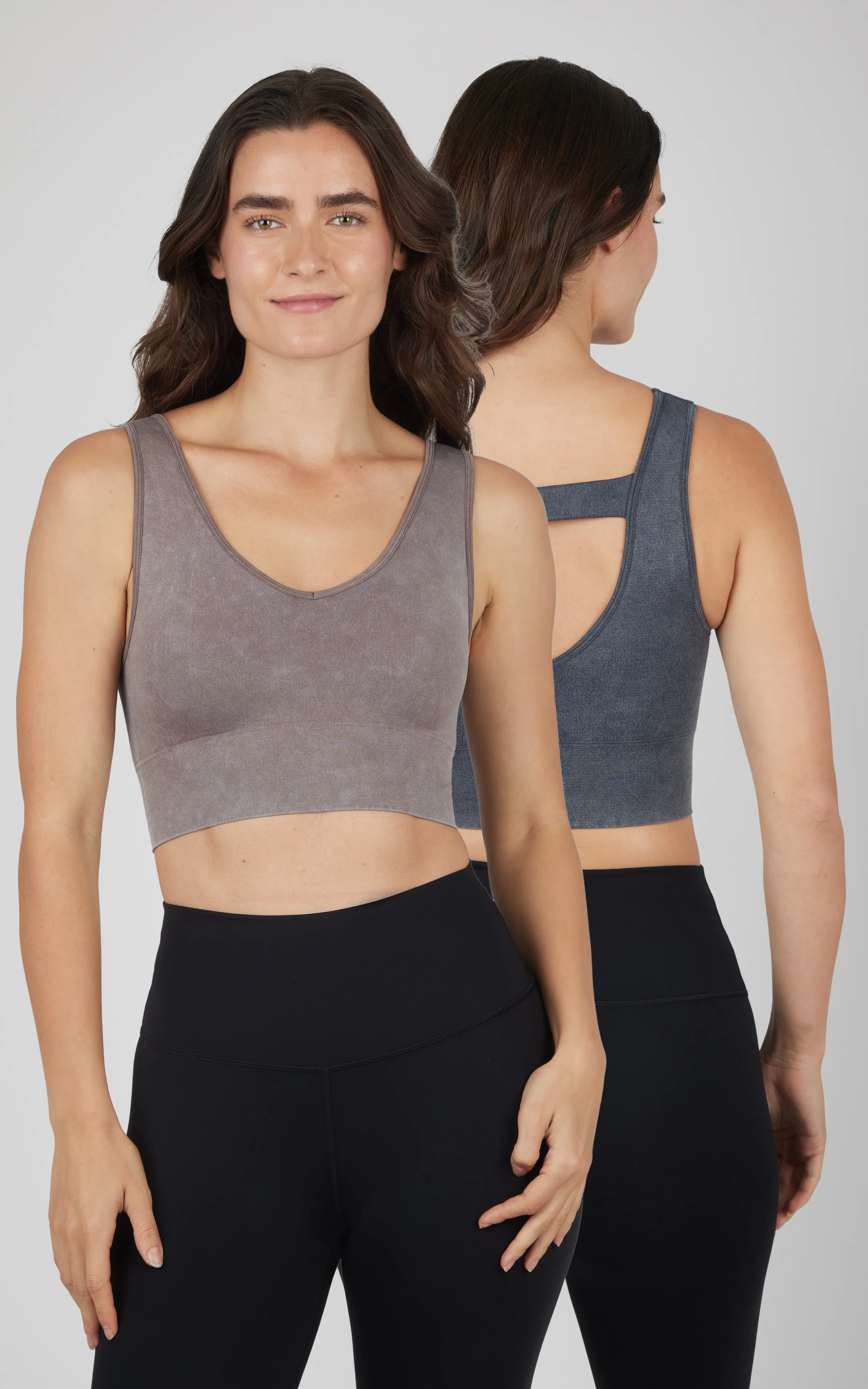 2 PK Stone Wash Bra Tank sold by 90 Degree By Reflex