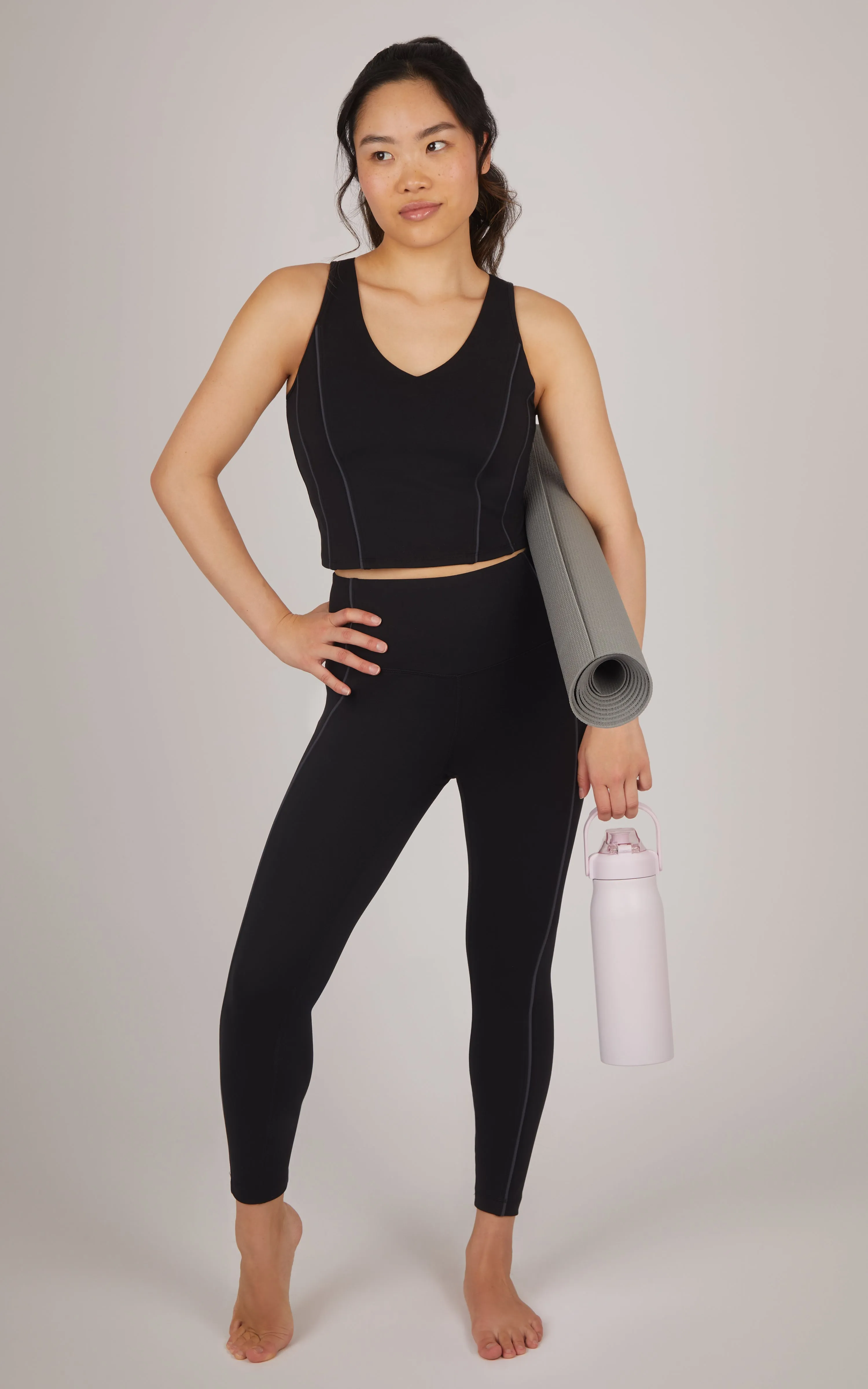 Lux Race Me Cropped Tank with Built in Bra sold by 90 Degree By Reflex product image thumbnail 2