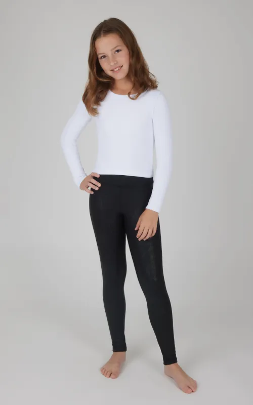 Girls Vintage Faux Cracked Leather High Waist Legging sold by 90 Degree By Reflex