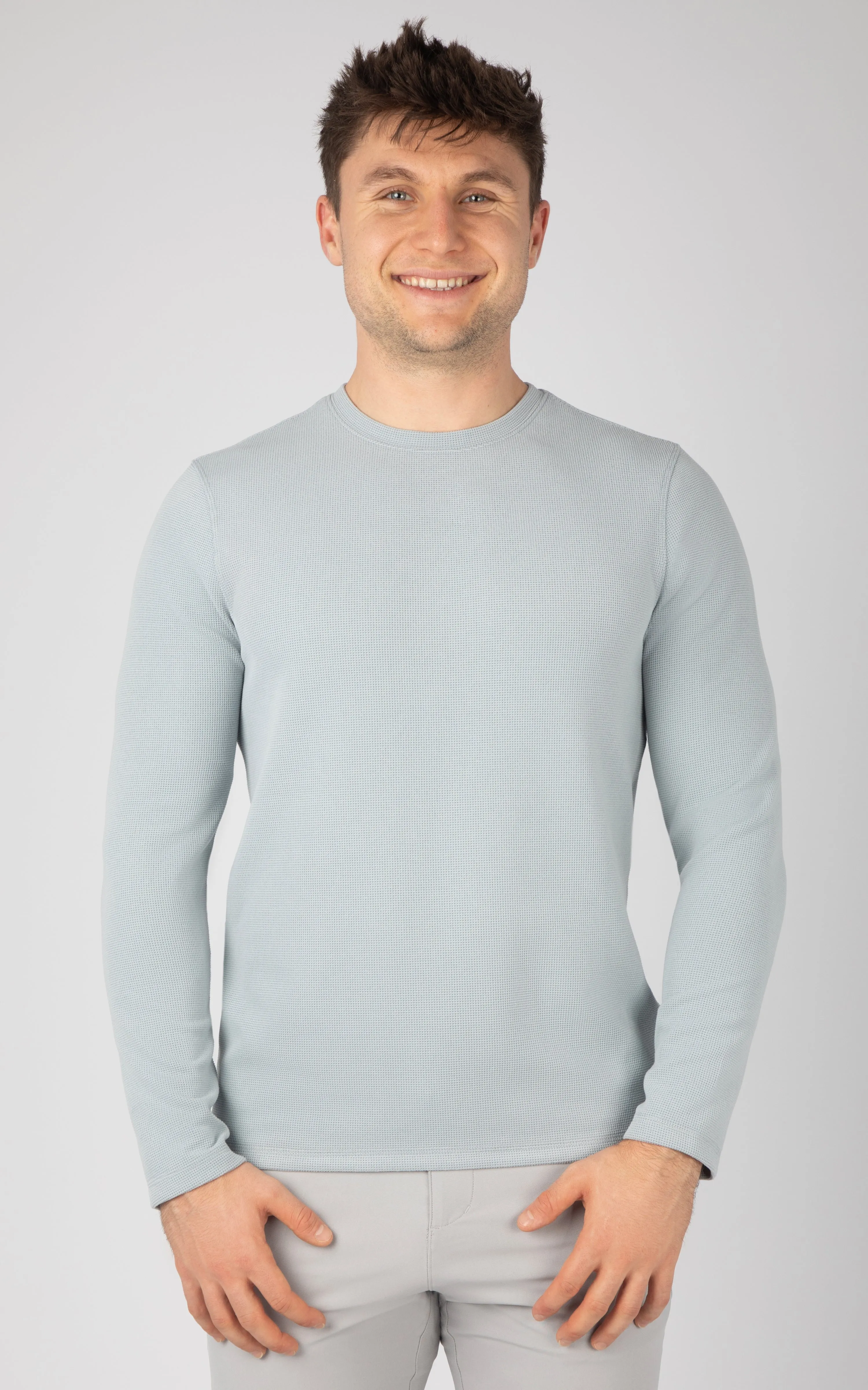 Mens Supreme Hyperlite Waffle Long Sleeve Crew Neck Shirt sold by 90 Degree By Reflex