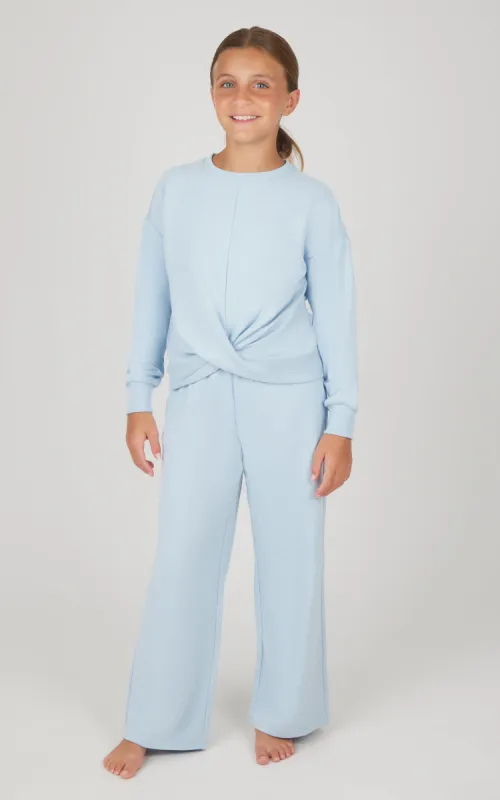Girls 2 PC Melange Sweatshirt and Wide Leg Pant sold by 90 Degree By Reflex
