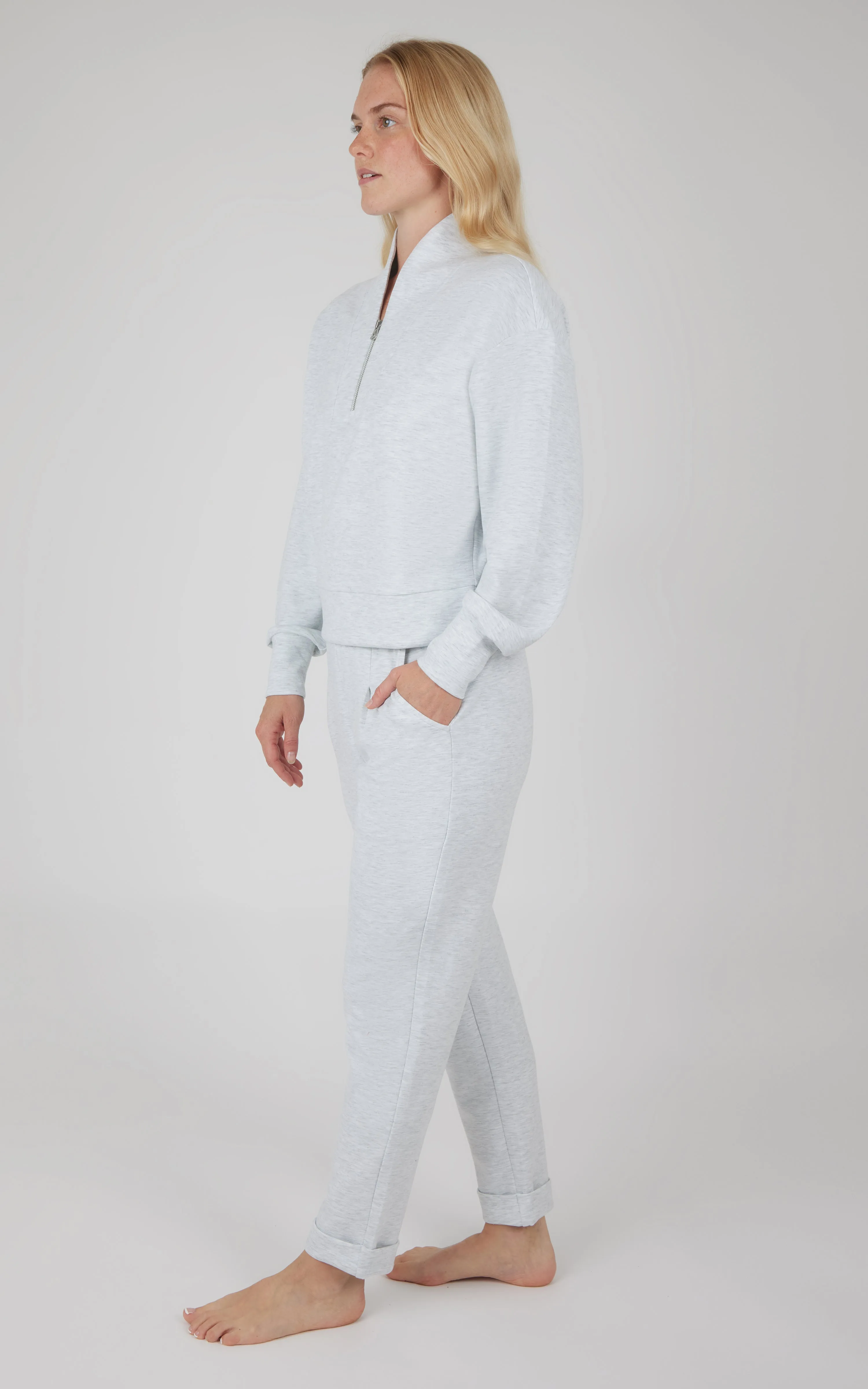 Softlite Zip Neck Pullover and Jogger Set sold by 90 Degree By Reflex product image thumbnail 5