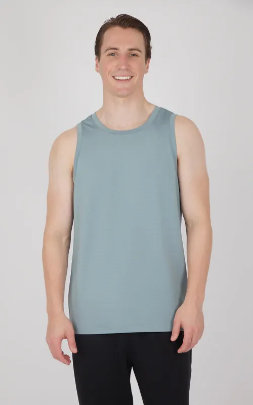Men's Pique Race Track Muscle Tank sold by 90 Degree By Reflex