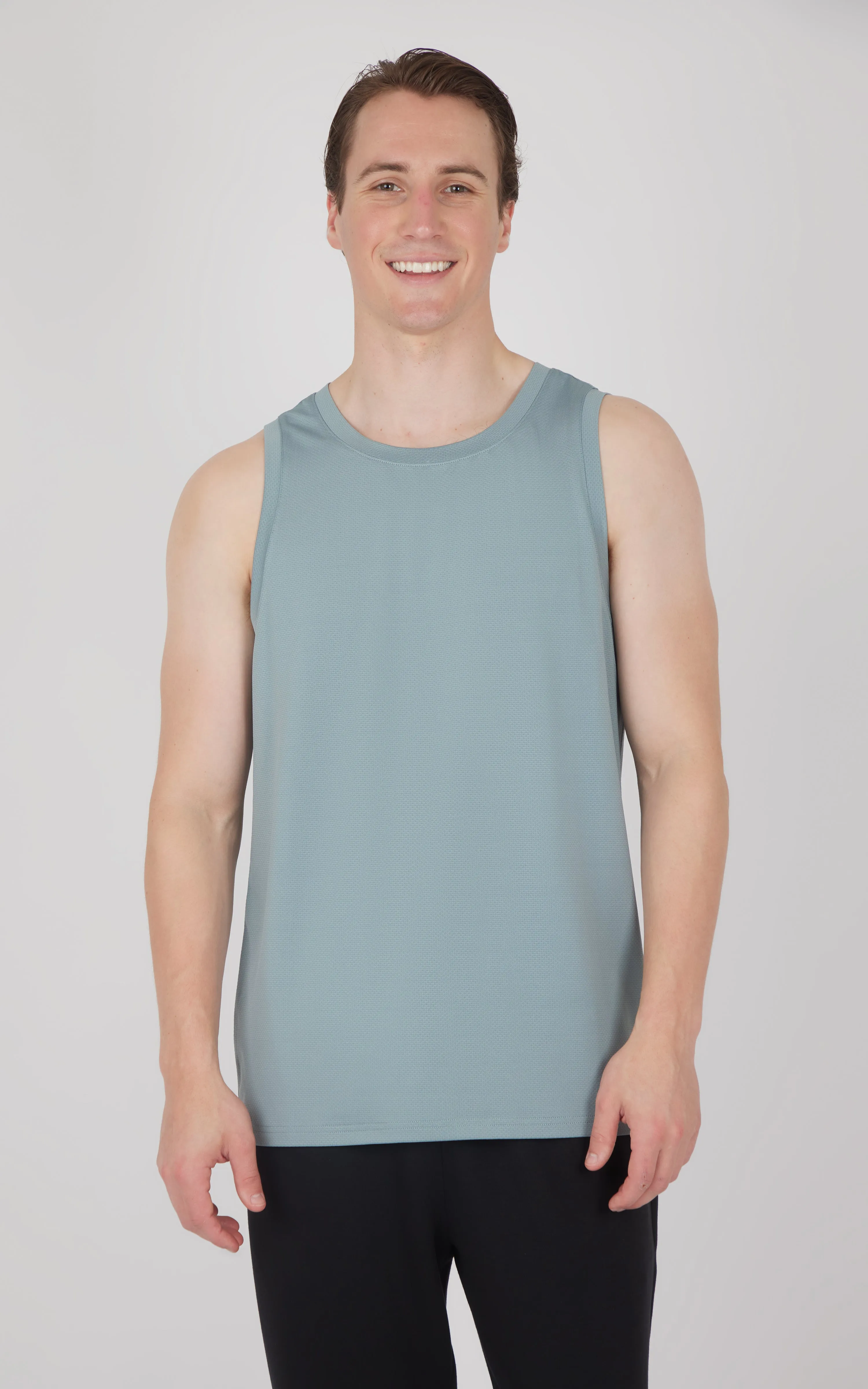 Men's Pique Race Track Muscle Tank sold by 90 Degree By Reflex