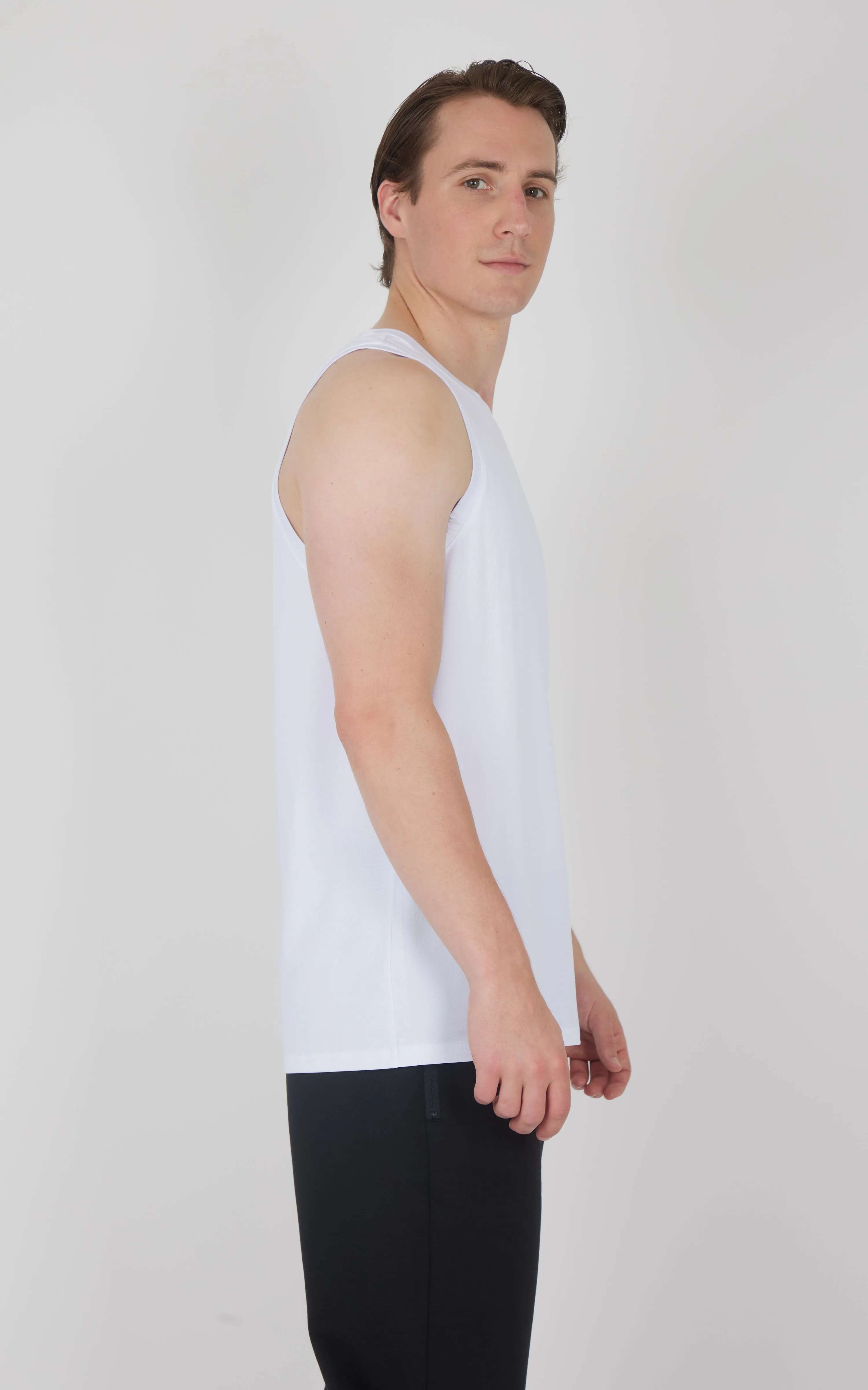 Men's Pique Race Track Muscle Tank sold by 90 Degree By Reflex product image thumbnail 4