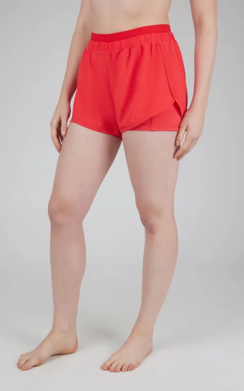 2 in 1 Novelty Waist Running Short sold by 90 Degree By Reflex